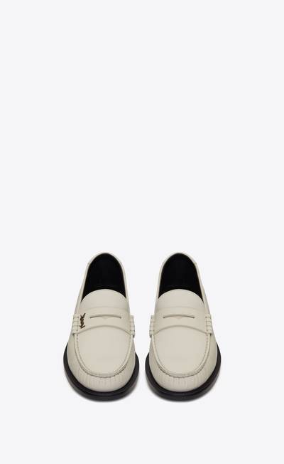 SAINT LAURENT le loafer monogram penny slippers in smooth leather outlook