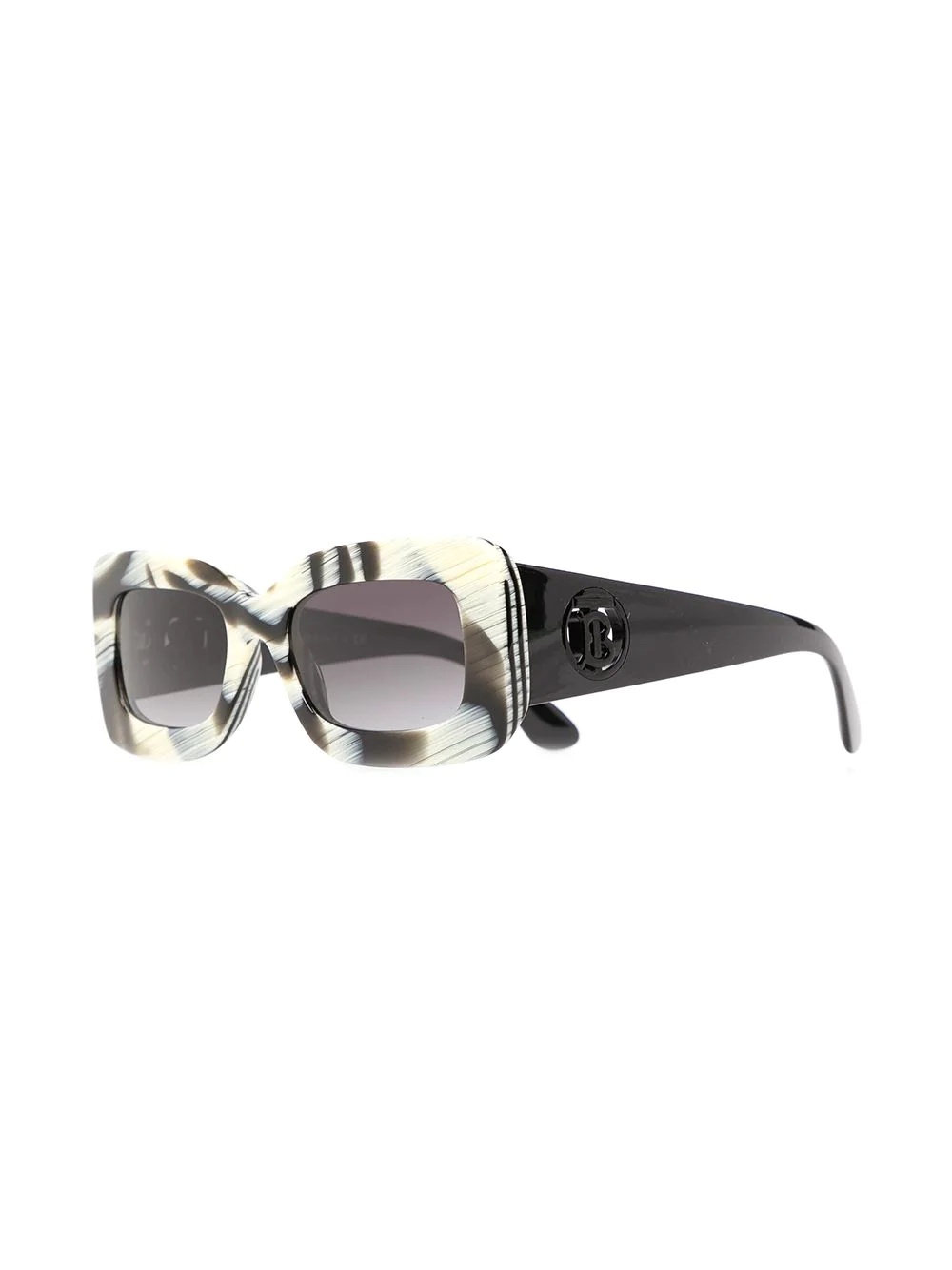 monogram-motif rectangular-frame sunglasses - 2