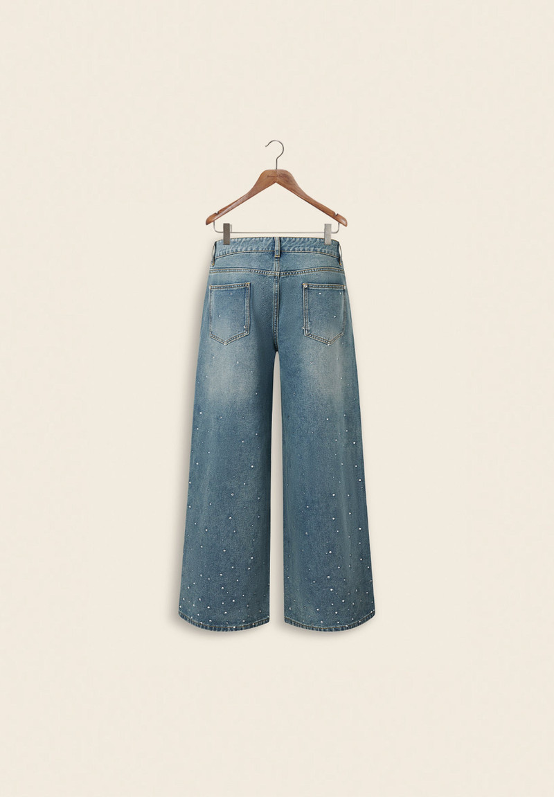 CRYSTALLISED WIDE LEG DENIM 6