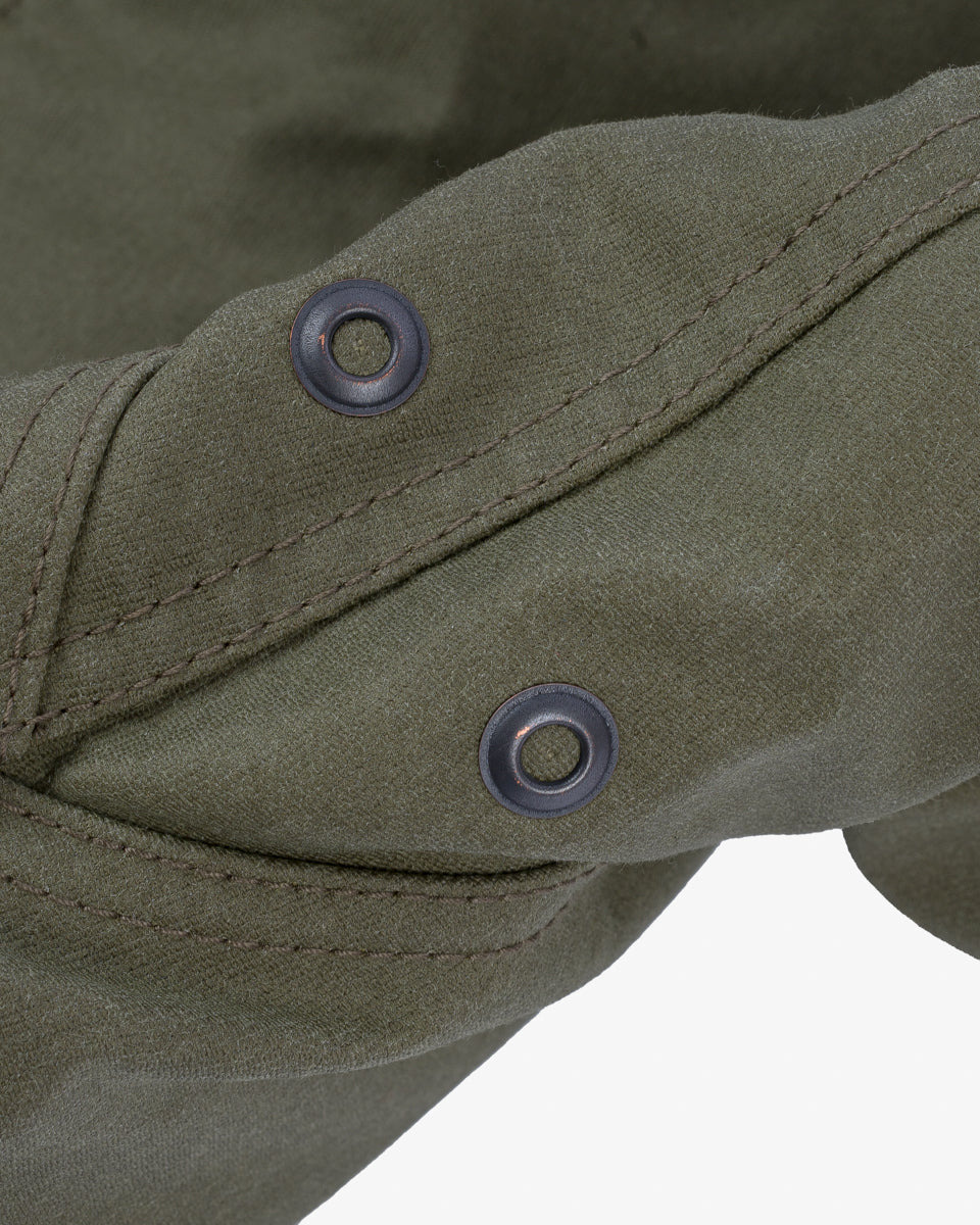 IHM-37-GRN Oiled Whipcord N1 Deck Jacket - Army Green - 16