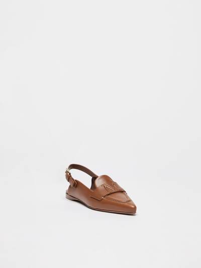 Max Mara MAG Leather mule moccasins outlook