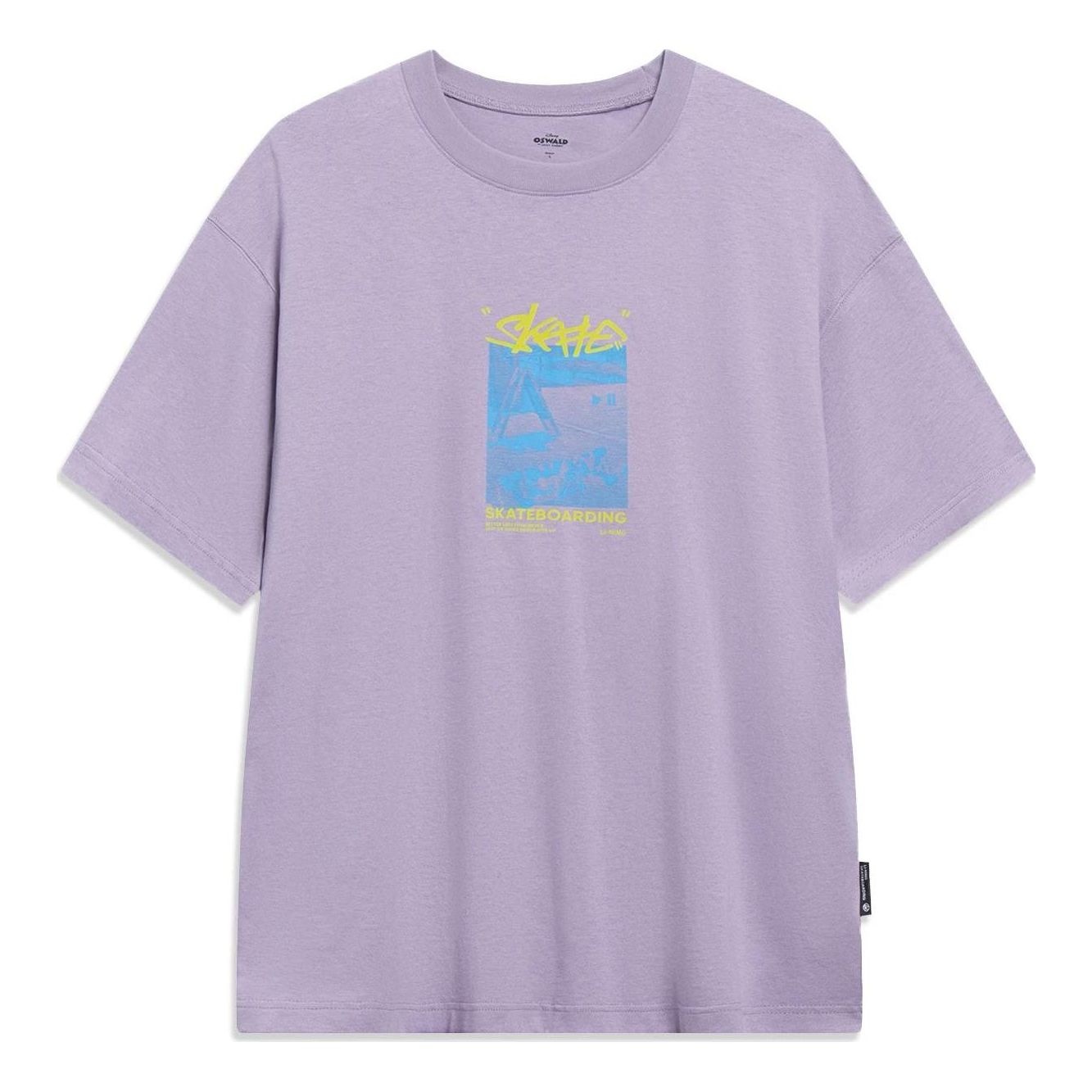 Li-Ning x Disney Oswald Graphic T-shirt 'Light Purple' AHST309-5 - 1