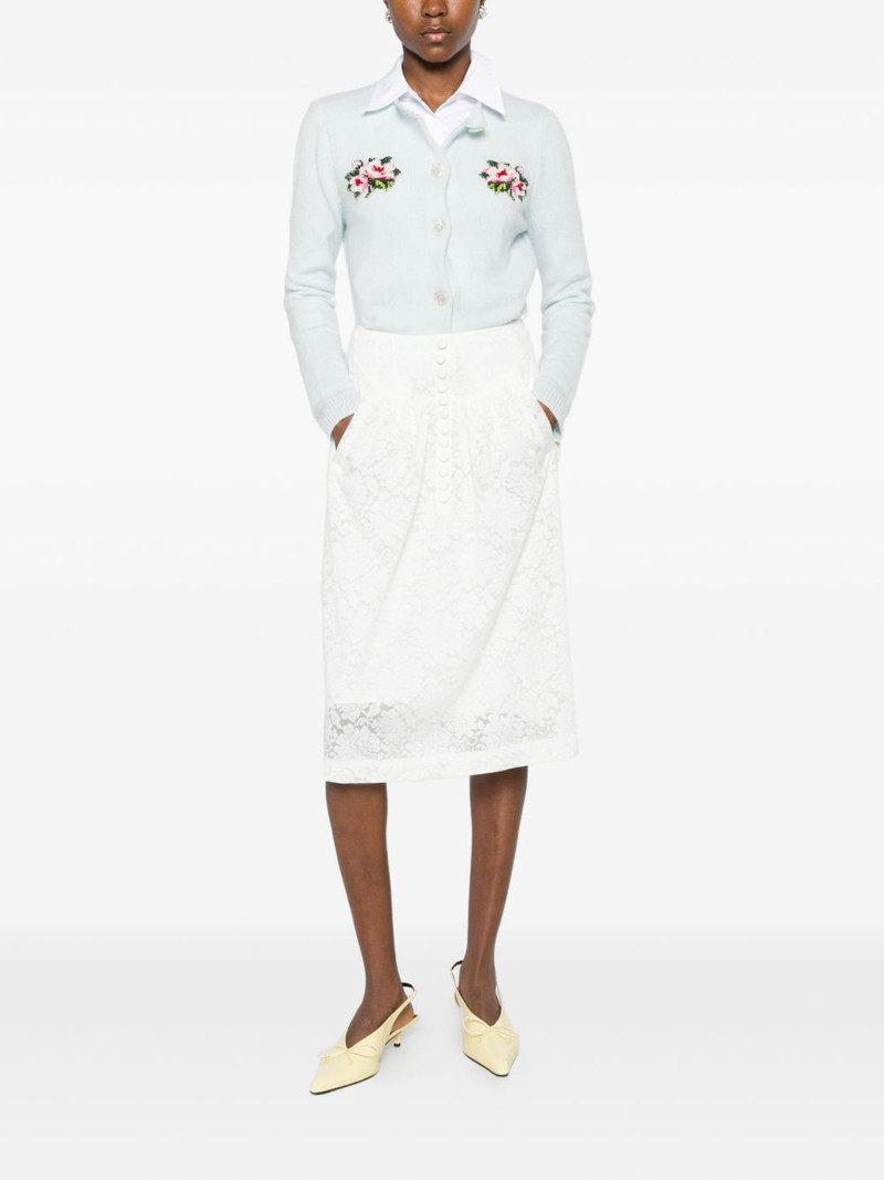 SHUSHU/TONG floral-lace midi skirt outlook