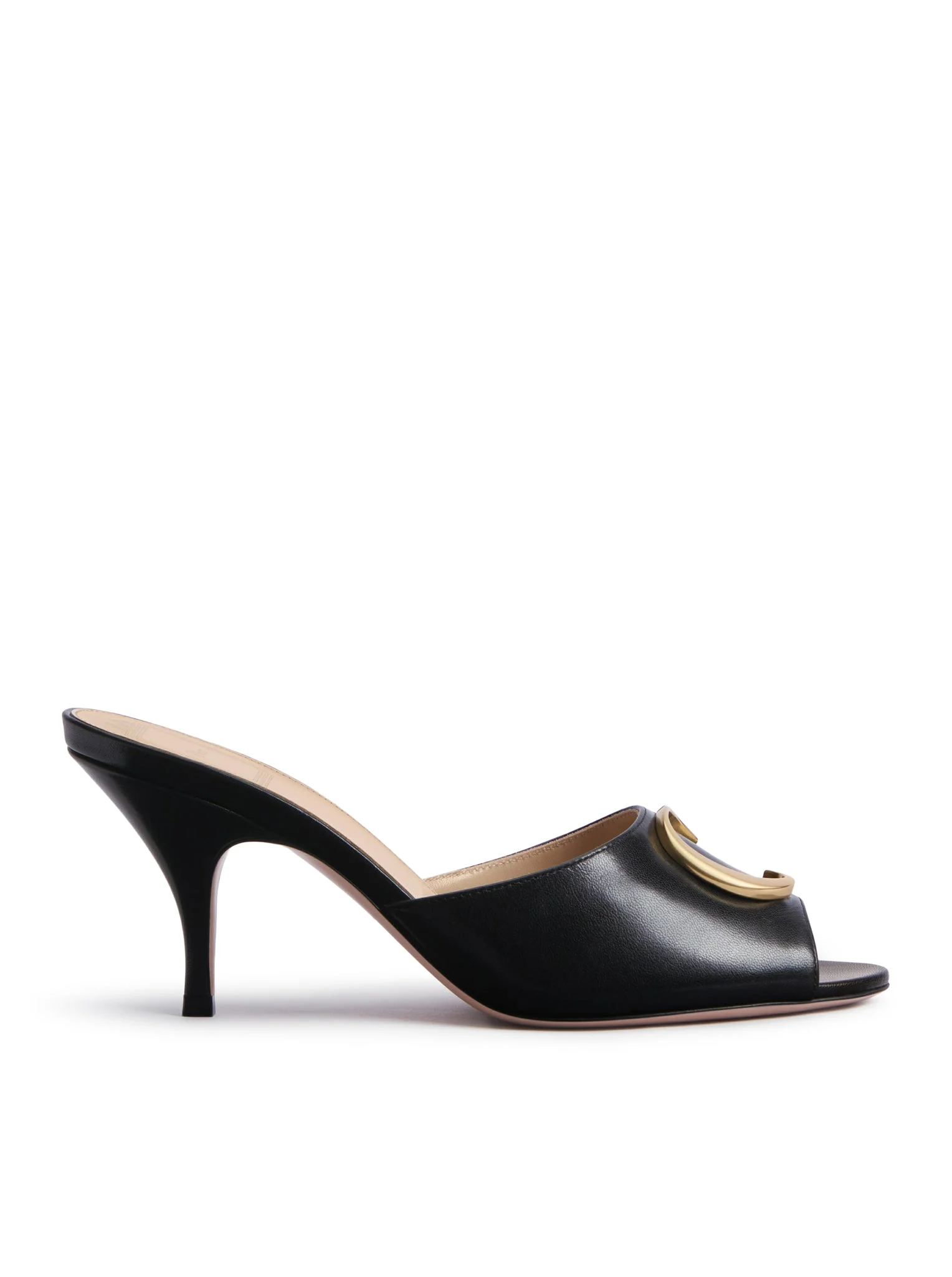 LAMBSKIN INITIALS HEEL SANDAL - 1