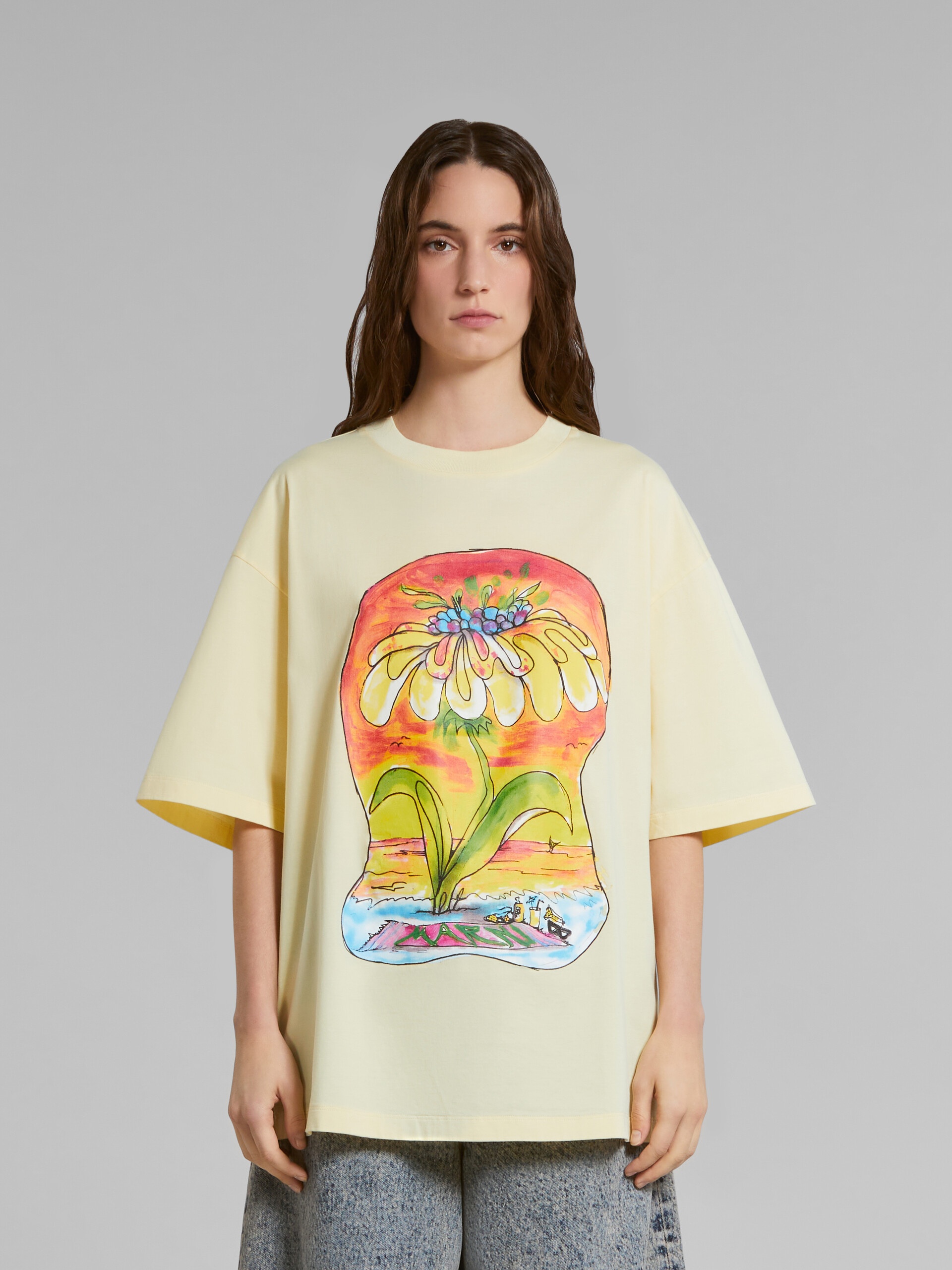 YELLOW T-SHIRT WITH DAYDREAMING PRINT - 2