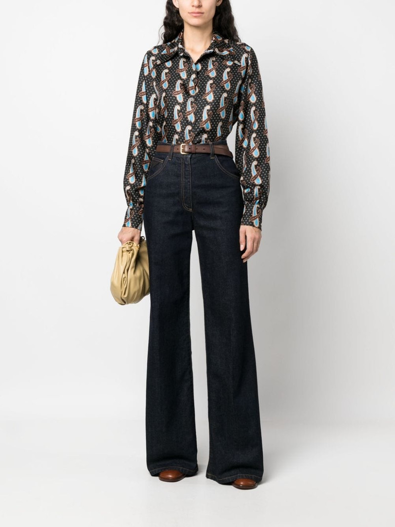 Etro paisley-print silk shirt outlook
