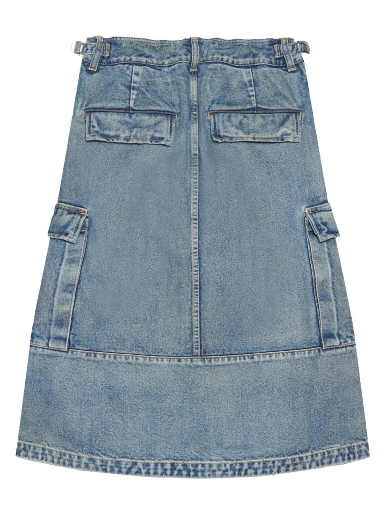 cargo denim midi skirt 5