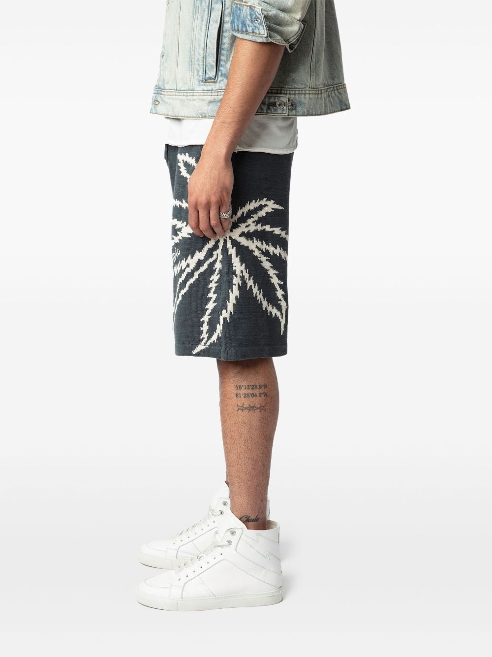 Pazzo palm-print shorts - 5