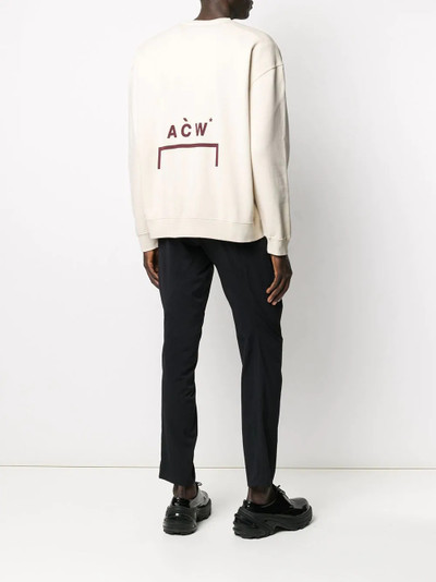 A-COLD-WALL* crew neck logo printed sweatshirt outlook