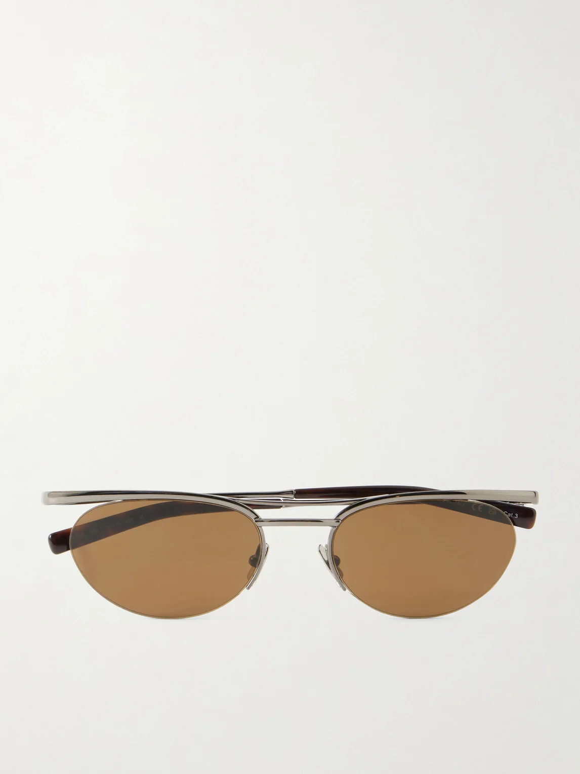 Round-Frame Silver-Tone Sunglasses - 1