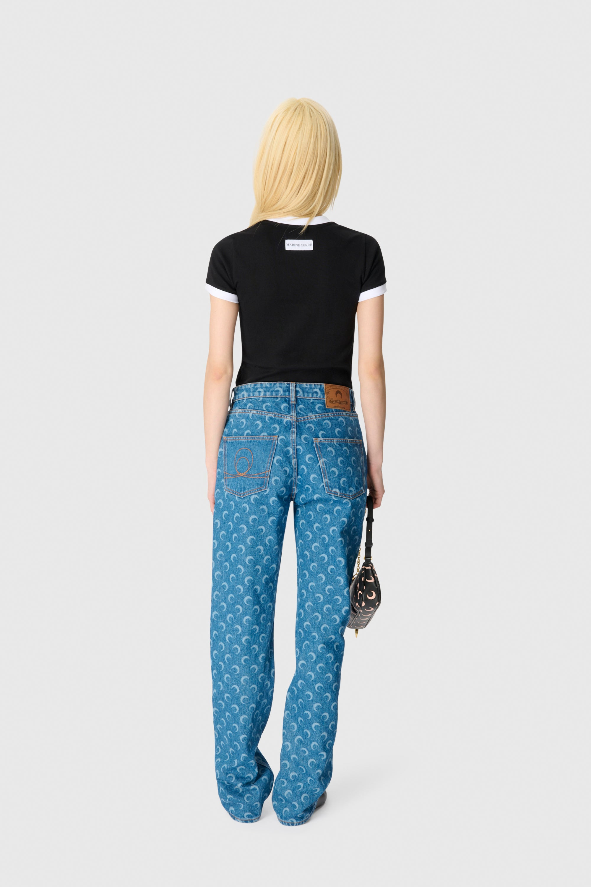 Moon Laser Blue Wash Denim Straight Jeans - 4