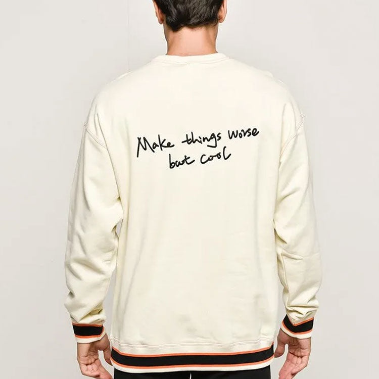 PUMA x Randomevent Long Sleeve Crew Neck Sweatshirt Cream 596663-50 - 3