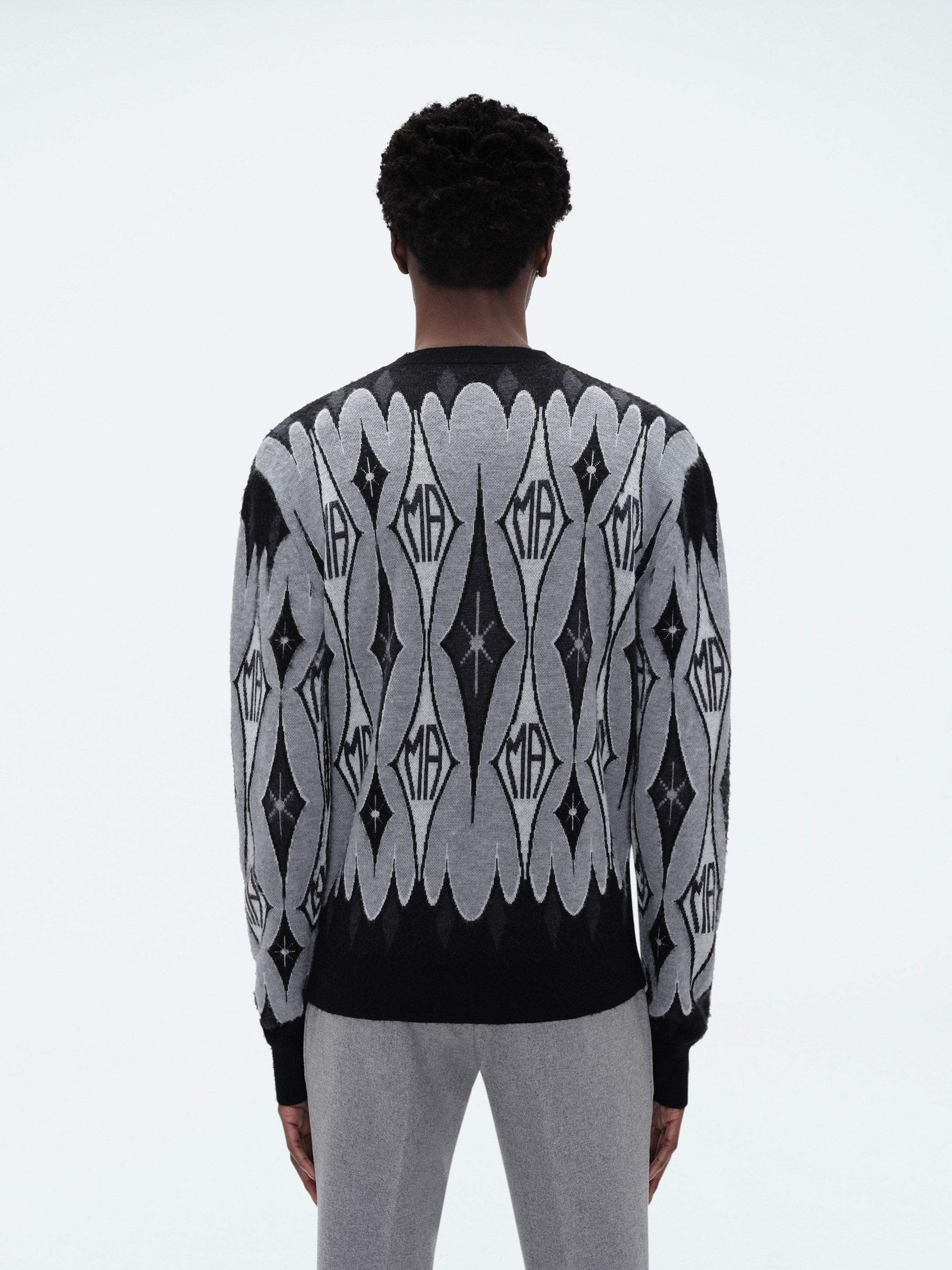 ARGYLE JACQUARD CREW - 4