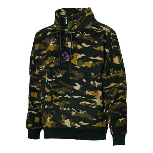 Converse Polar Fleece Archive Camo Funnel Top Sweatshirt 'Camo Green' 10018304-A01 - 1