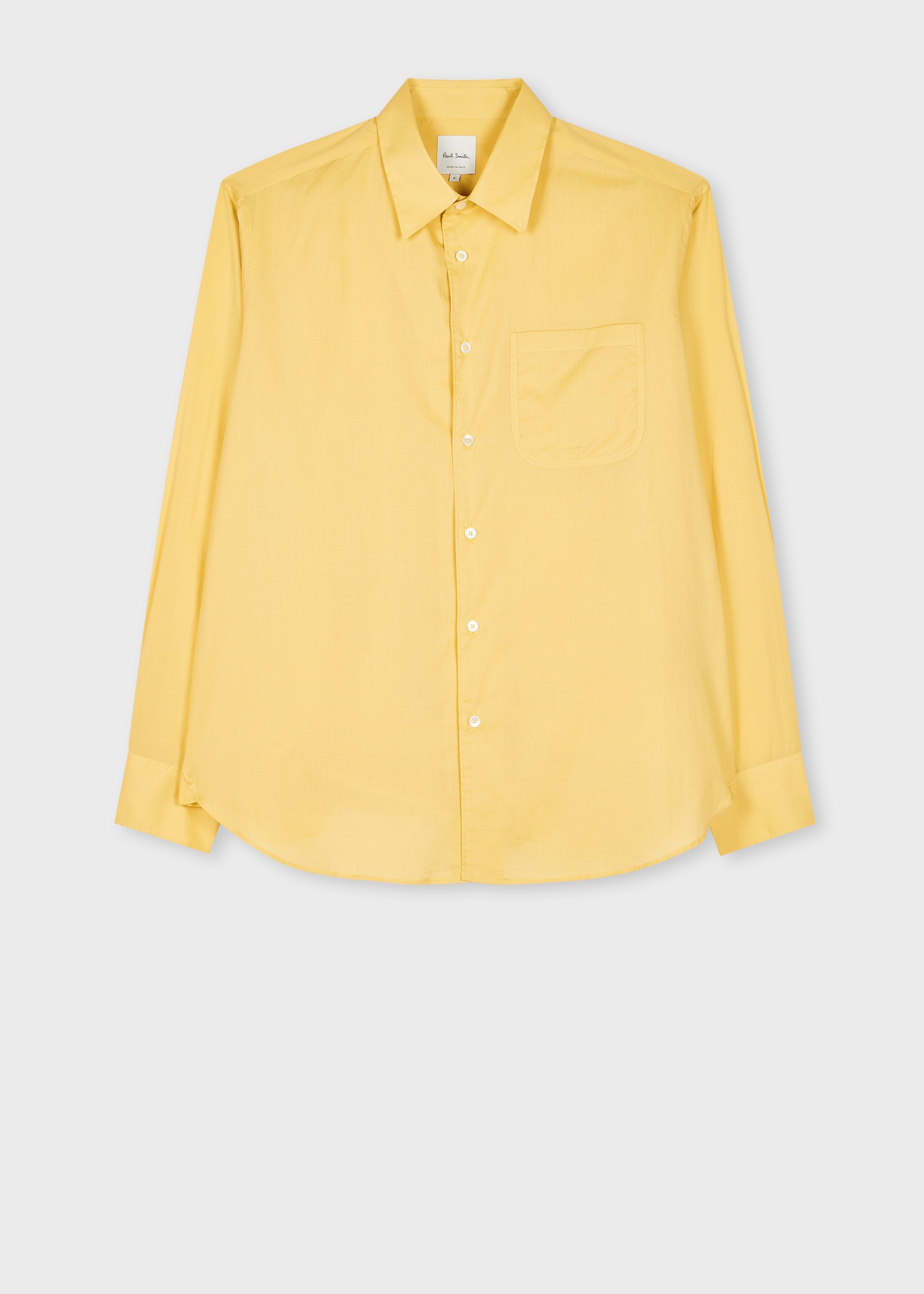 Yellow Washed Cotton Shirt - 1