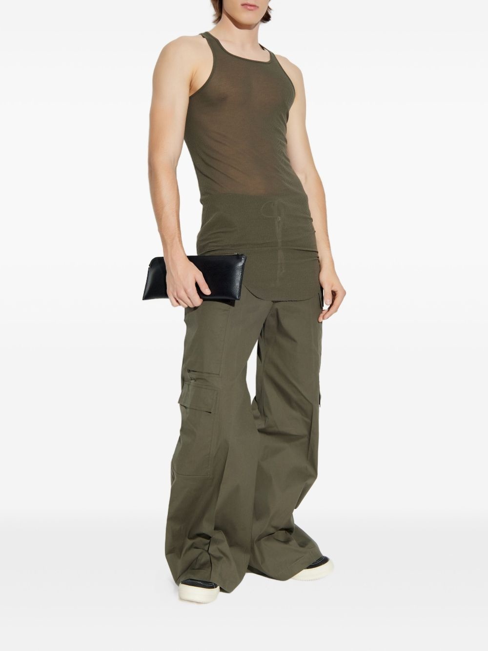 ribbed racerback tank top - 2