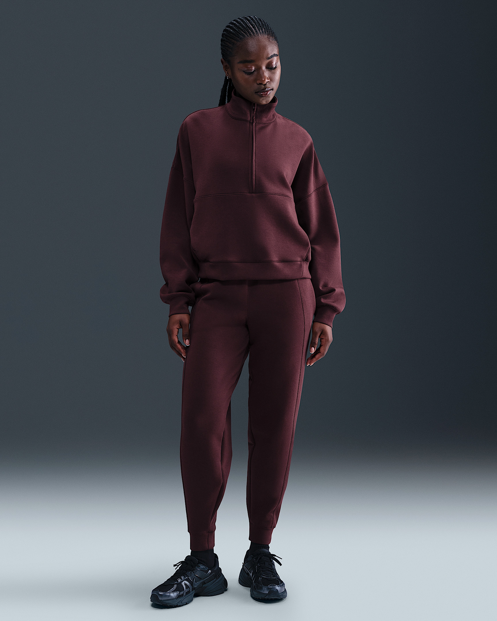 Nike 24.7 ImpossiblySoft Women's Dri-FIT Oversized 1/2-Zip Top - 4