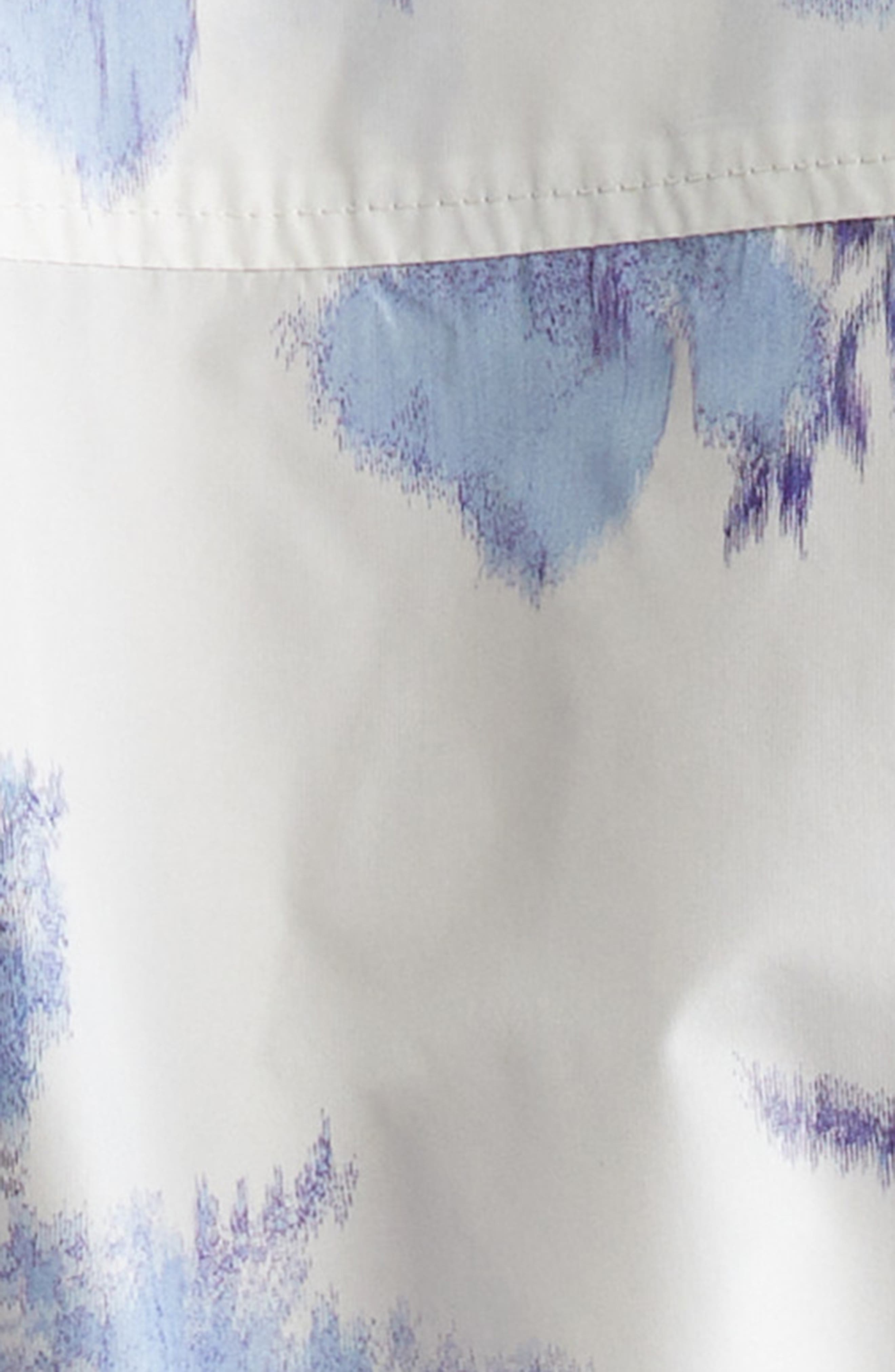 Carolina Herrera Icon Floral Taffeta Button-Up Shirt in Ivory/Blue at Nordstrom - 7