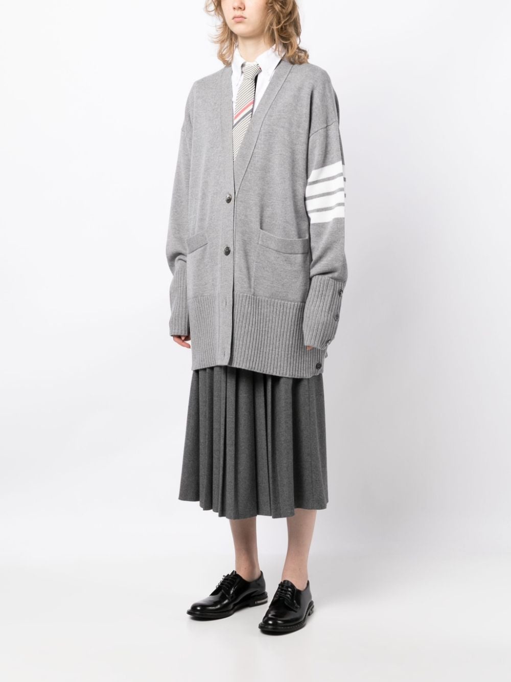 4-Bar virgin-wool cardigan - 3