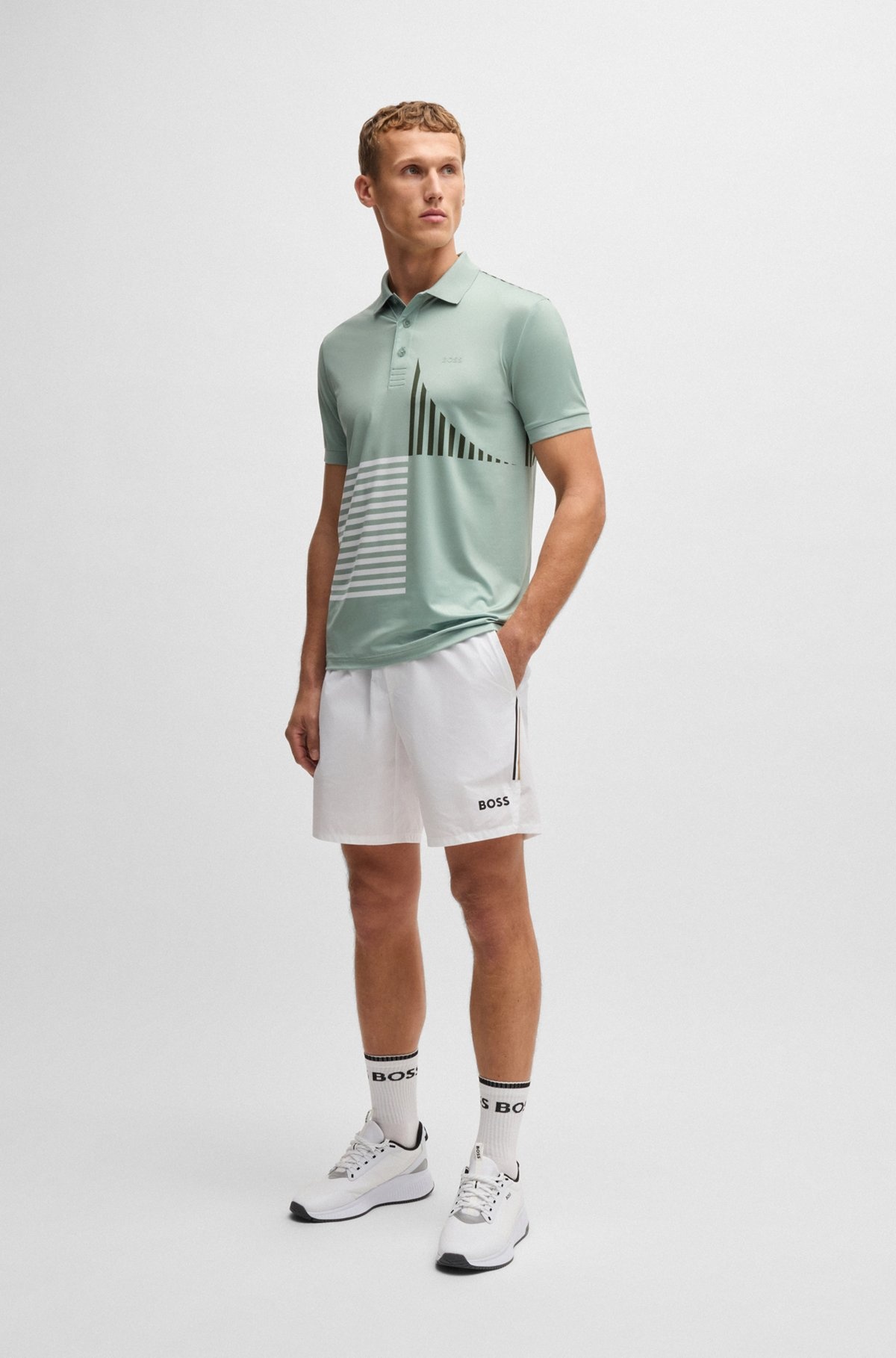 PADDY ACTIVE STRETCH-JERSEY POLO SHIRT WITH DIGITAL PRINT - 4