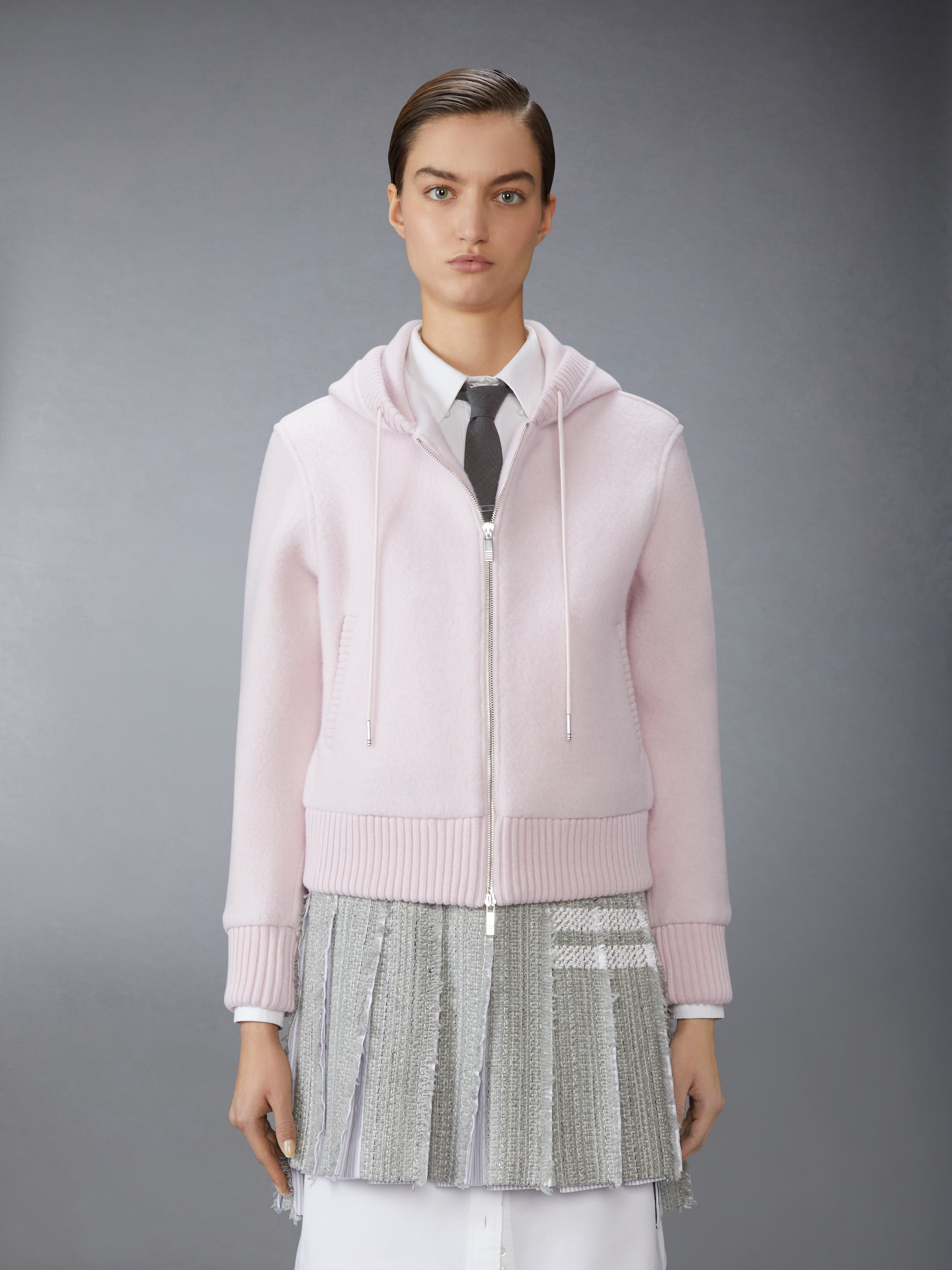 WOOL FLEECE ZIP UP HOODIE - 2