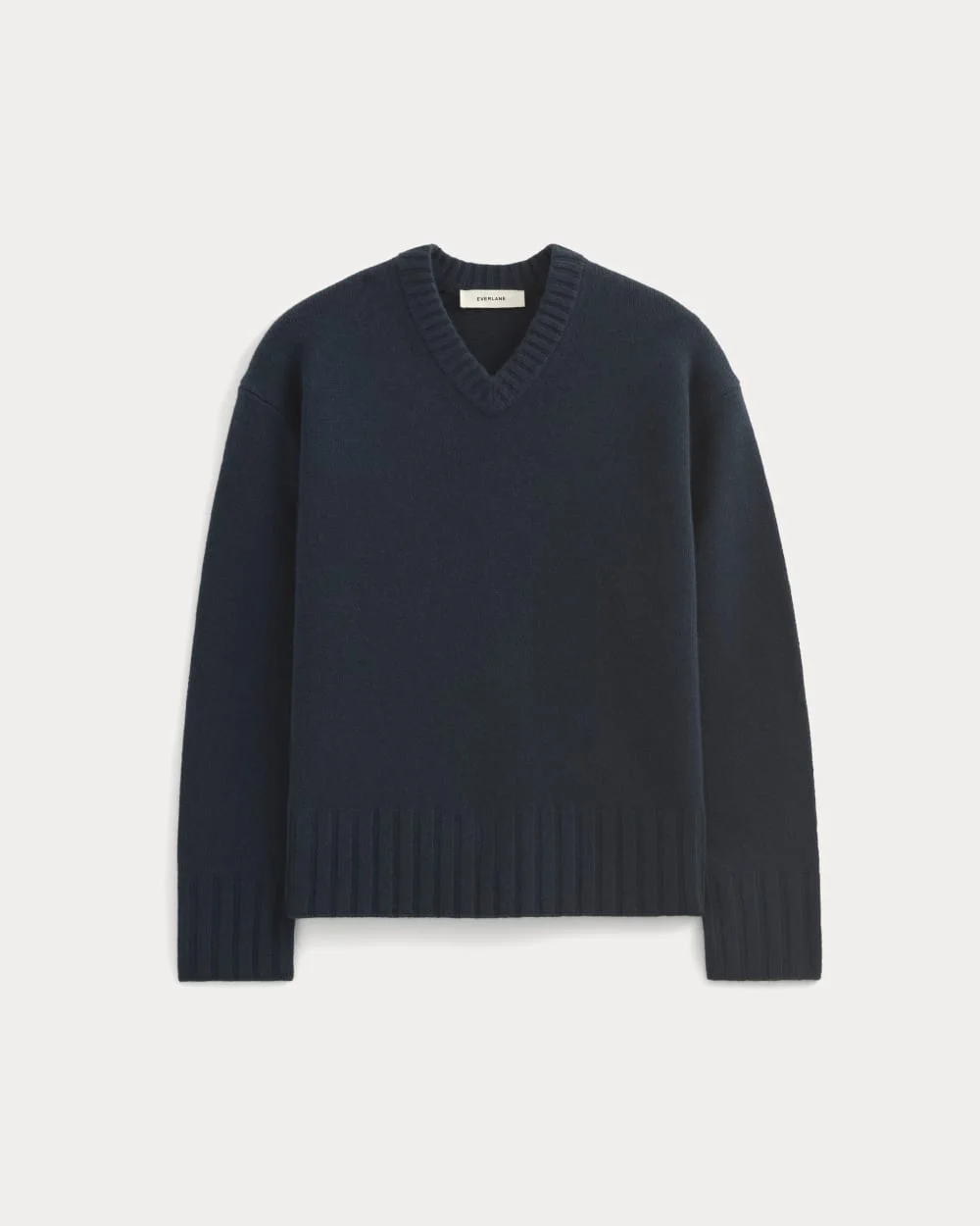 V-NECK SWEATER IN EXTRAFINE LUXE MERINO - 1