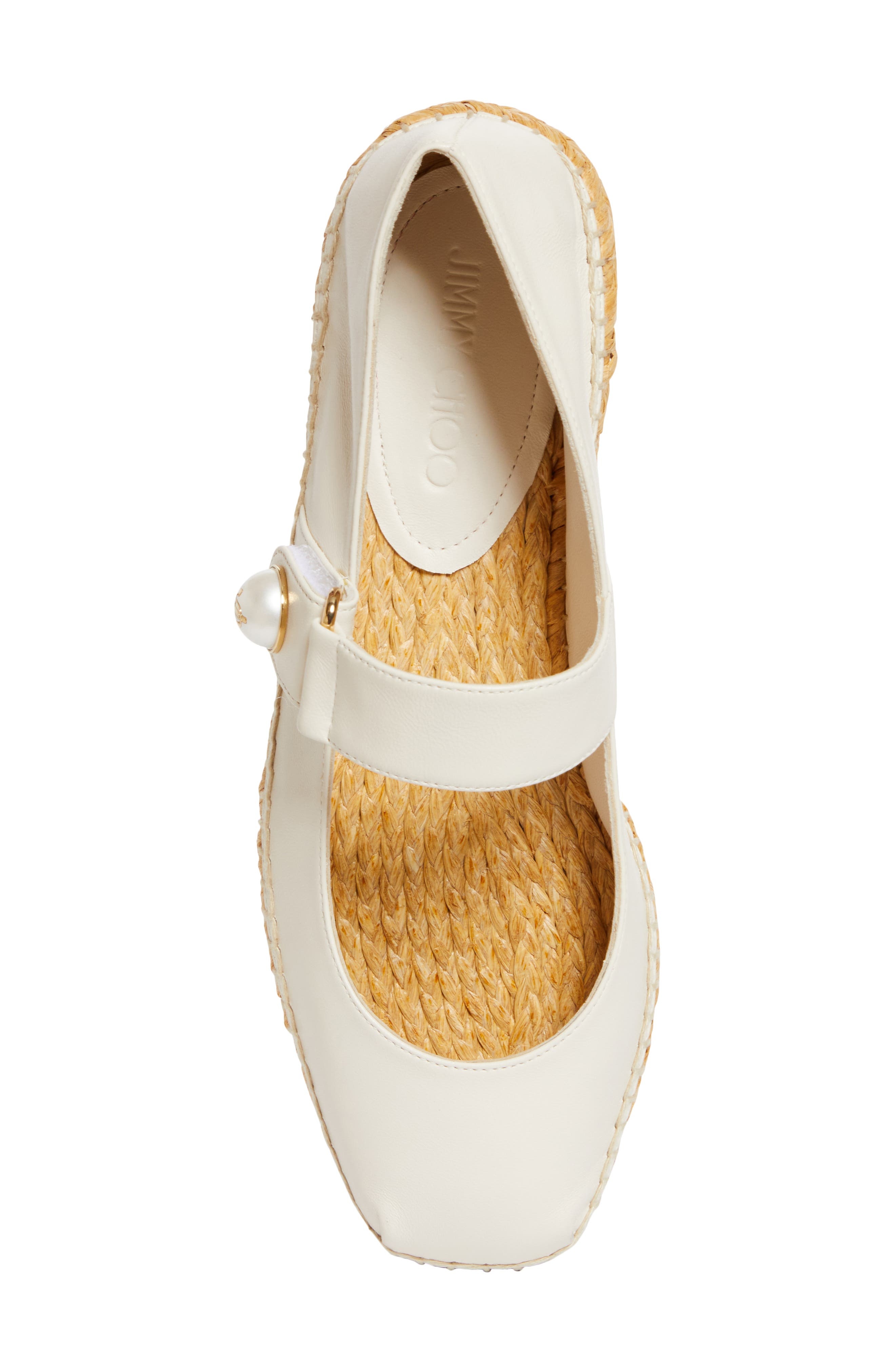 Jimmy Choo Fayence Espadrille Mary Jane Flat in Latte at Nordstrom - 5