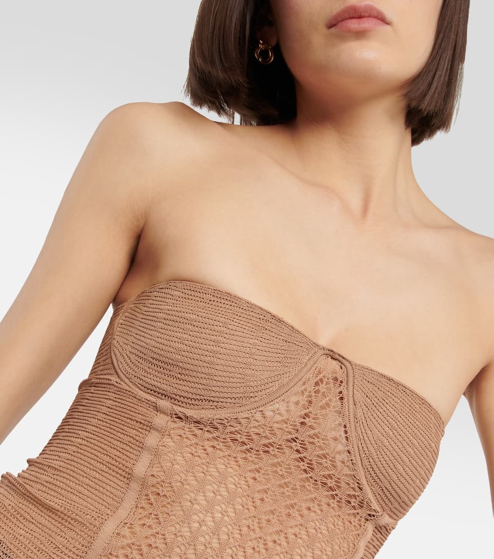 Lori lace knit bustier top - 4
