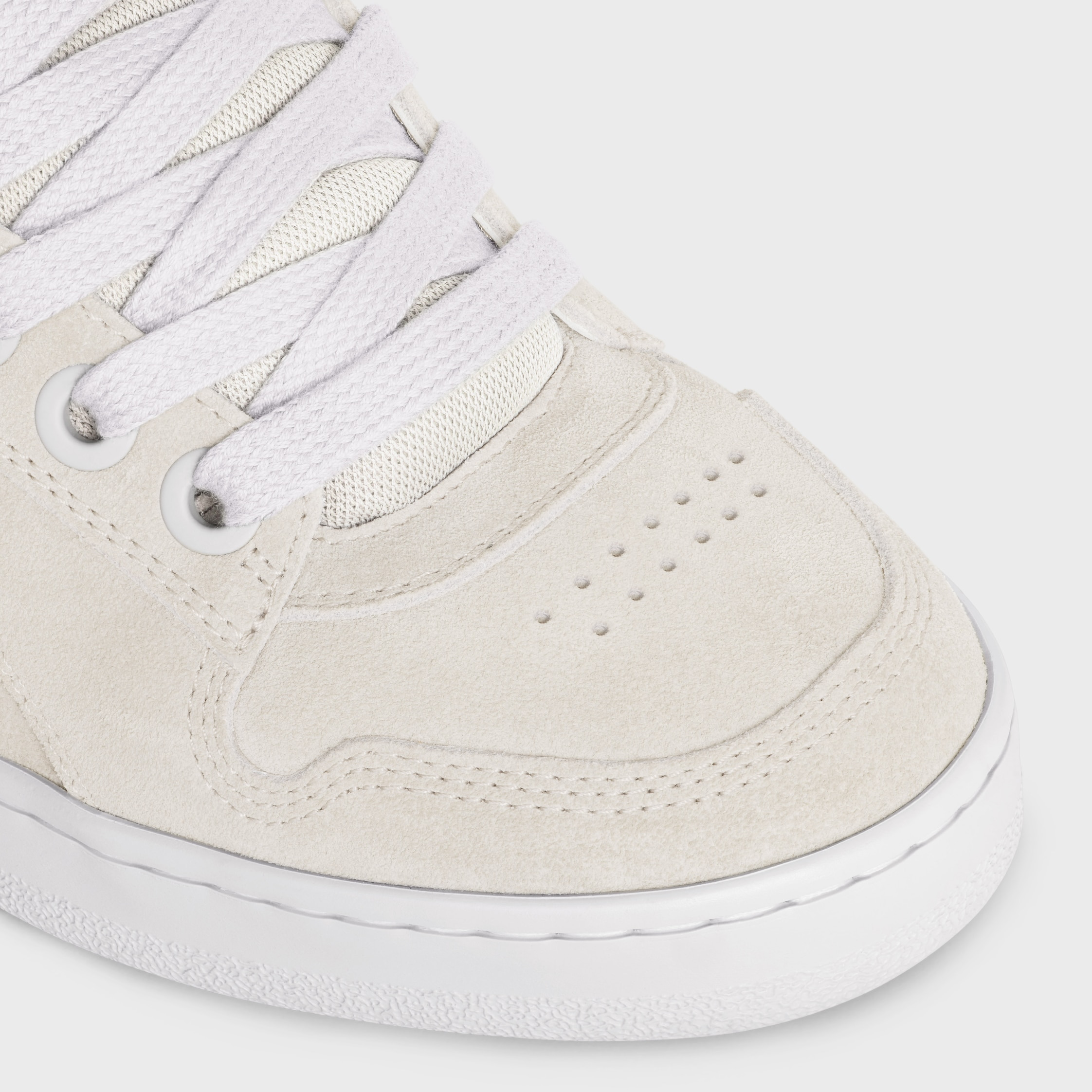 CELINE HUNTINGTON LOW LACE-UP SNEAKER in SUEDE CALFSKIN AND MESH - 4