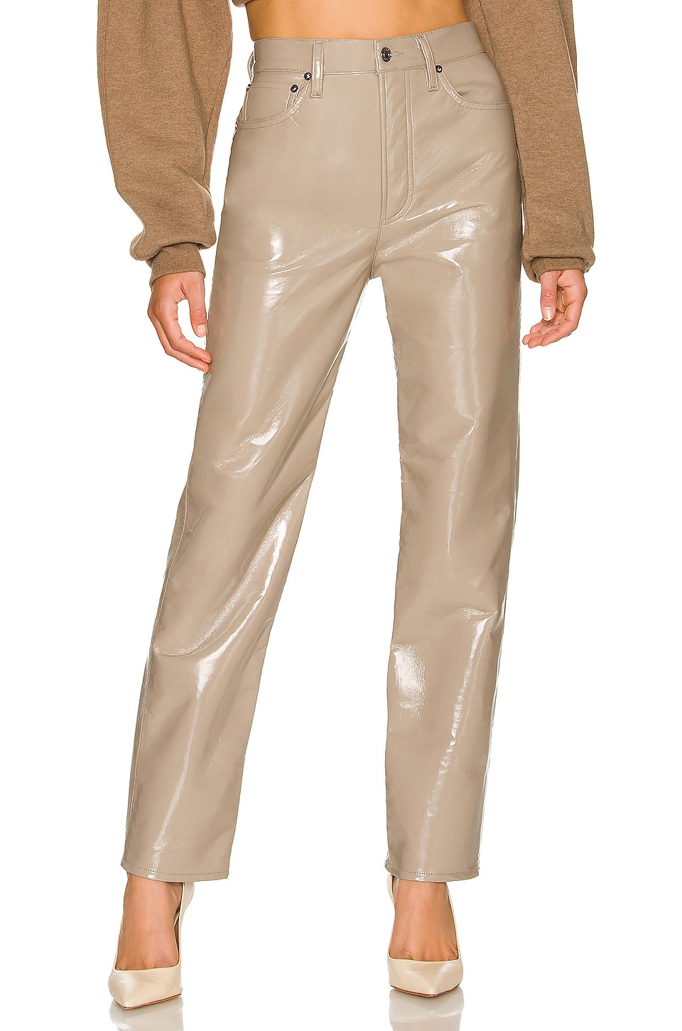 Recycled Leather 90's Pinch Waist - 1