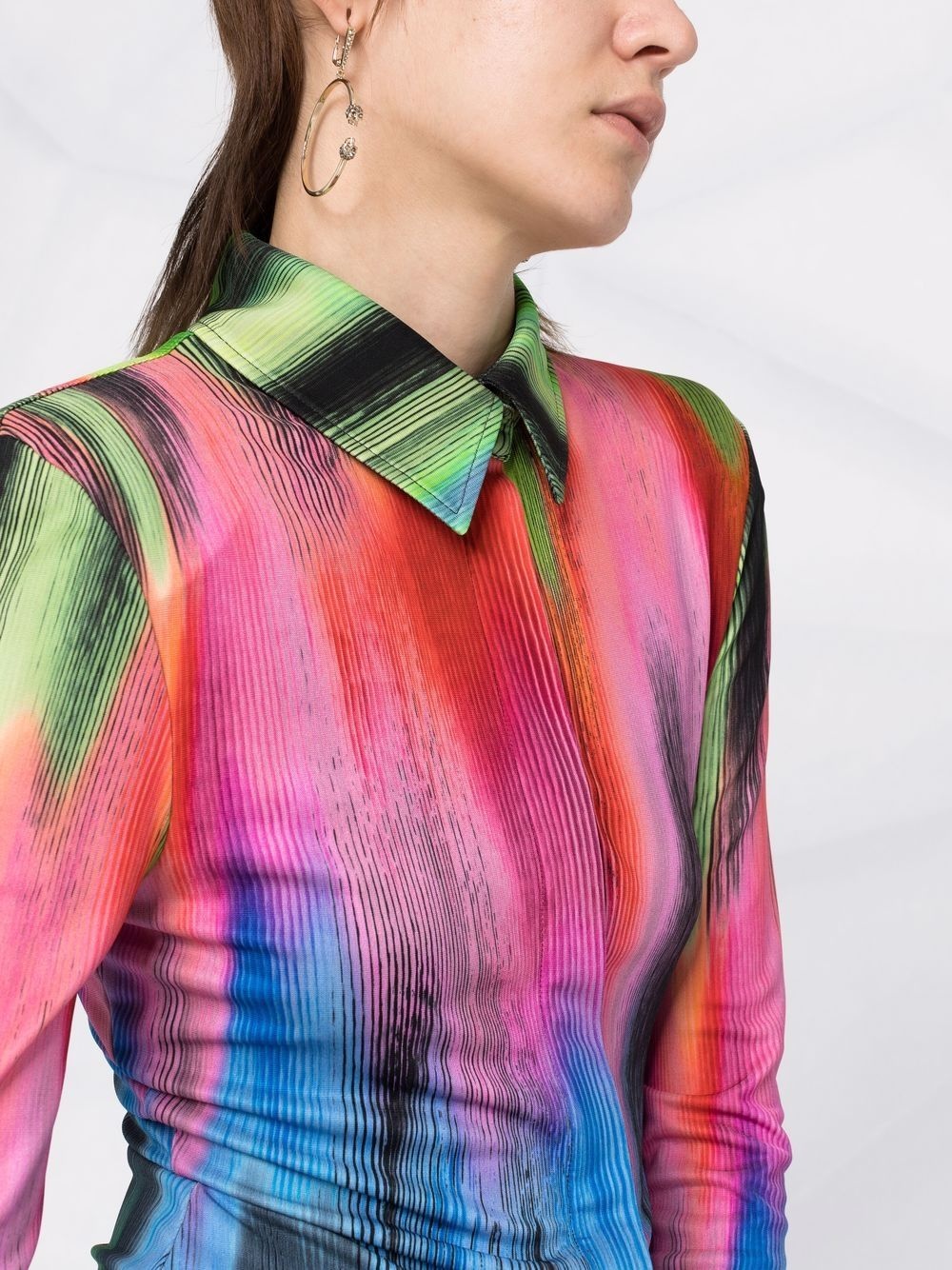 graphic-print shirtdress - 5