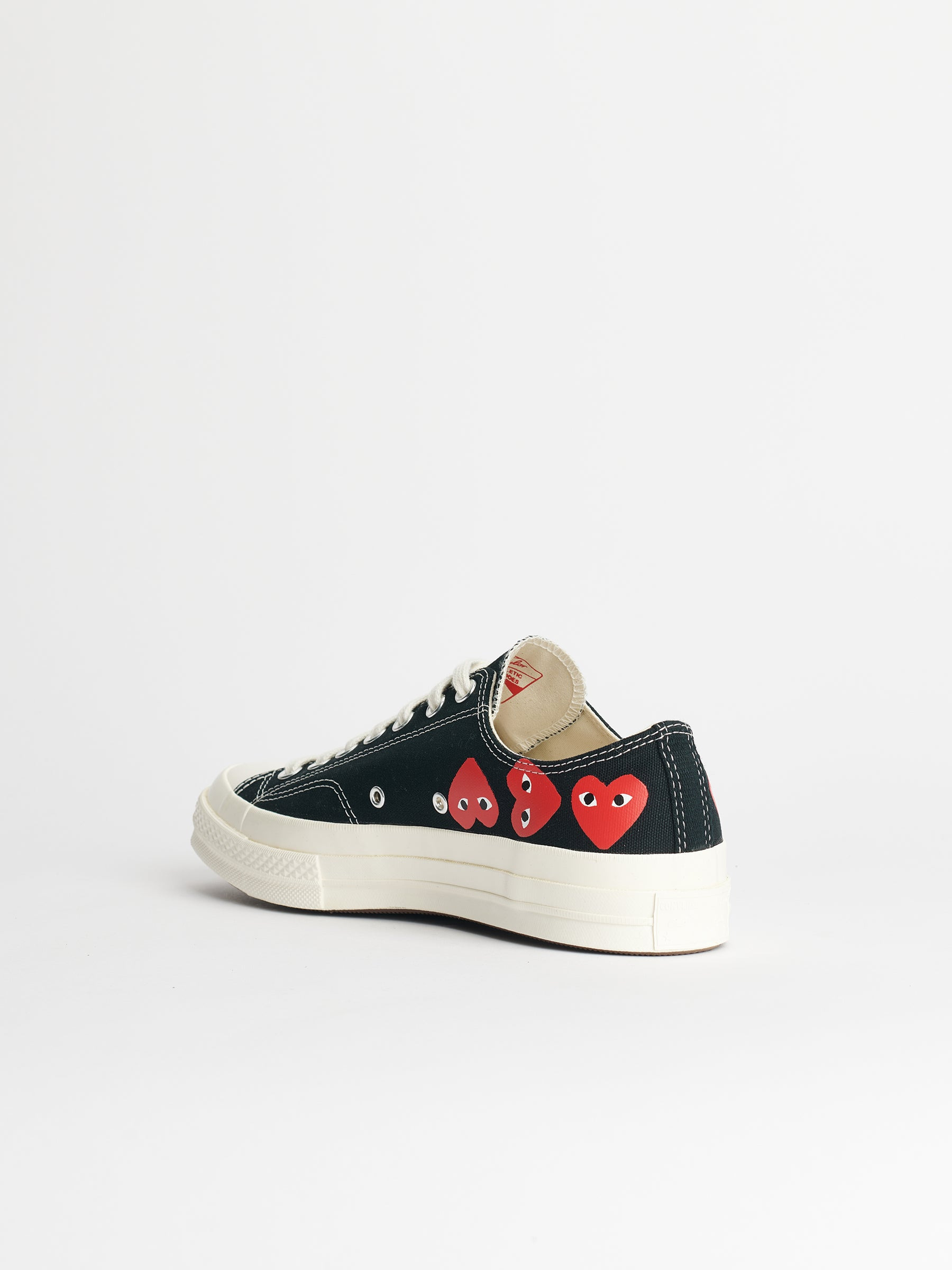 COMME DES GARÇONS PLAY X CONVERSE CHUCK 70 LOW MULTI HEARTS BLACK - 2