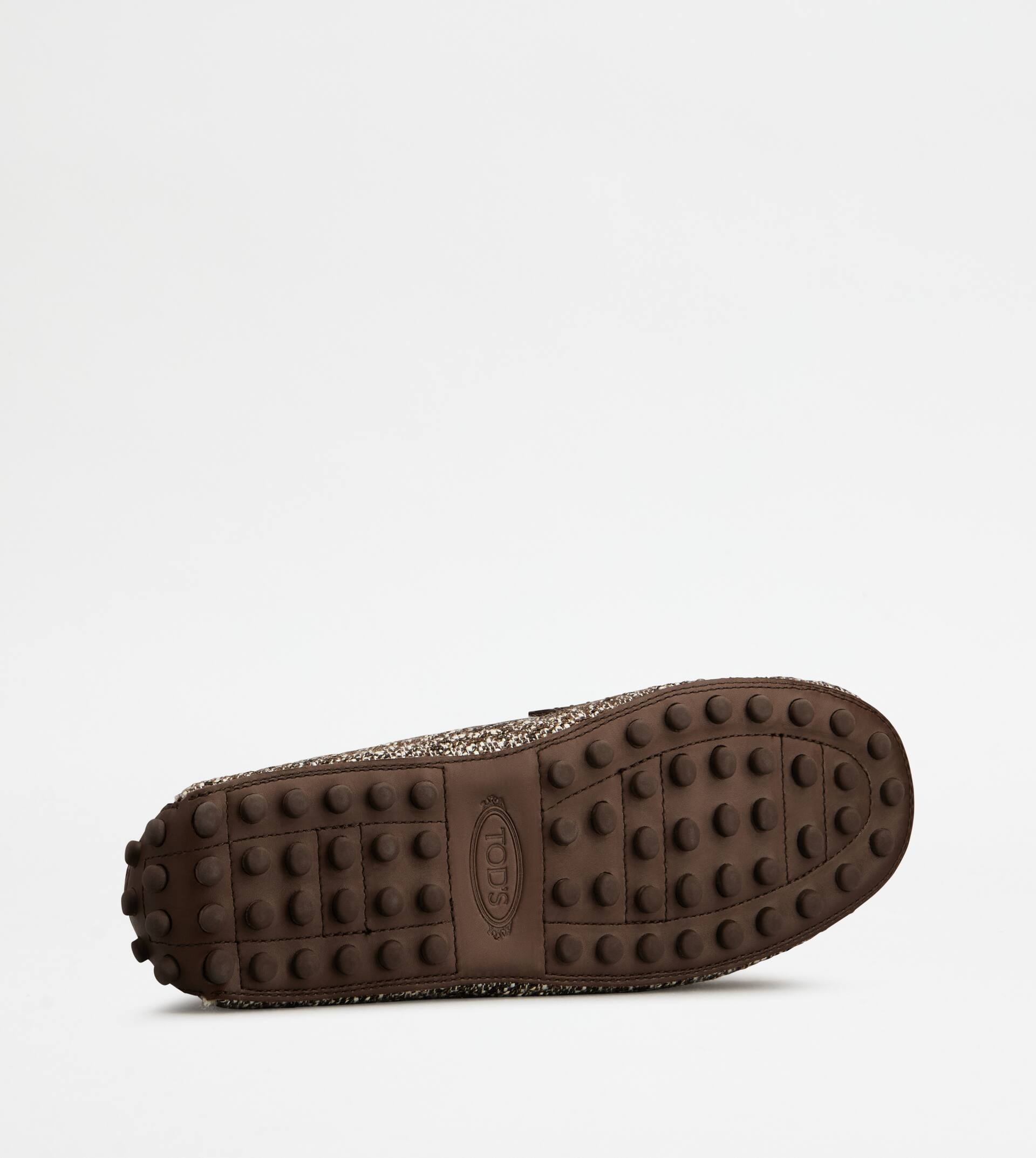 GOMMINO DRIVING SHOES IN FABRIC AND LEATHER - BROWN - 4