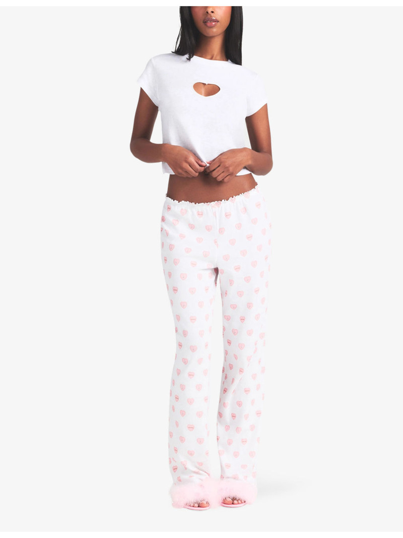 SKIMS Pointelle Straight-Leg Cotton-Jersey Pyjama Bottoms outlook