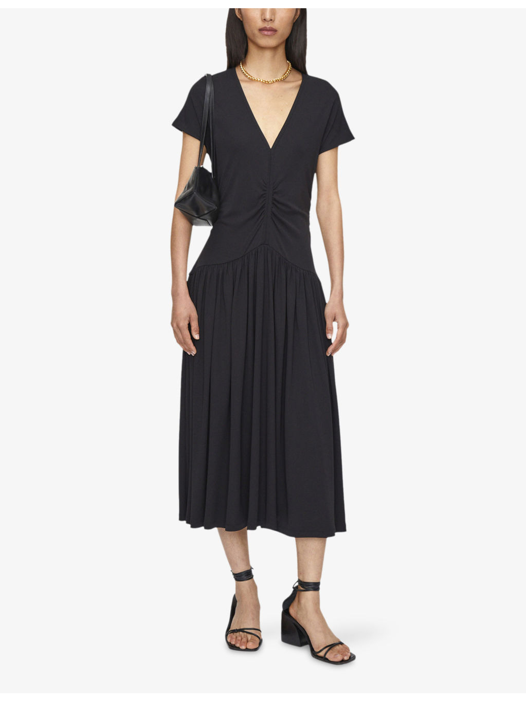 Isaure Short-Sleeve Crepe-Jersey Midi Dress - 3