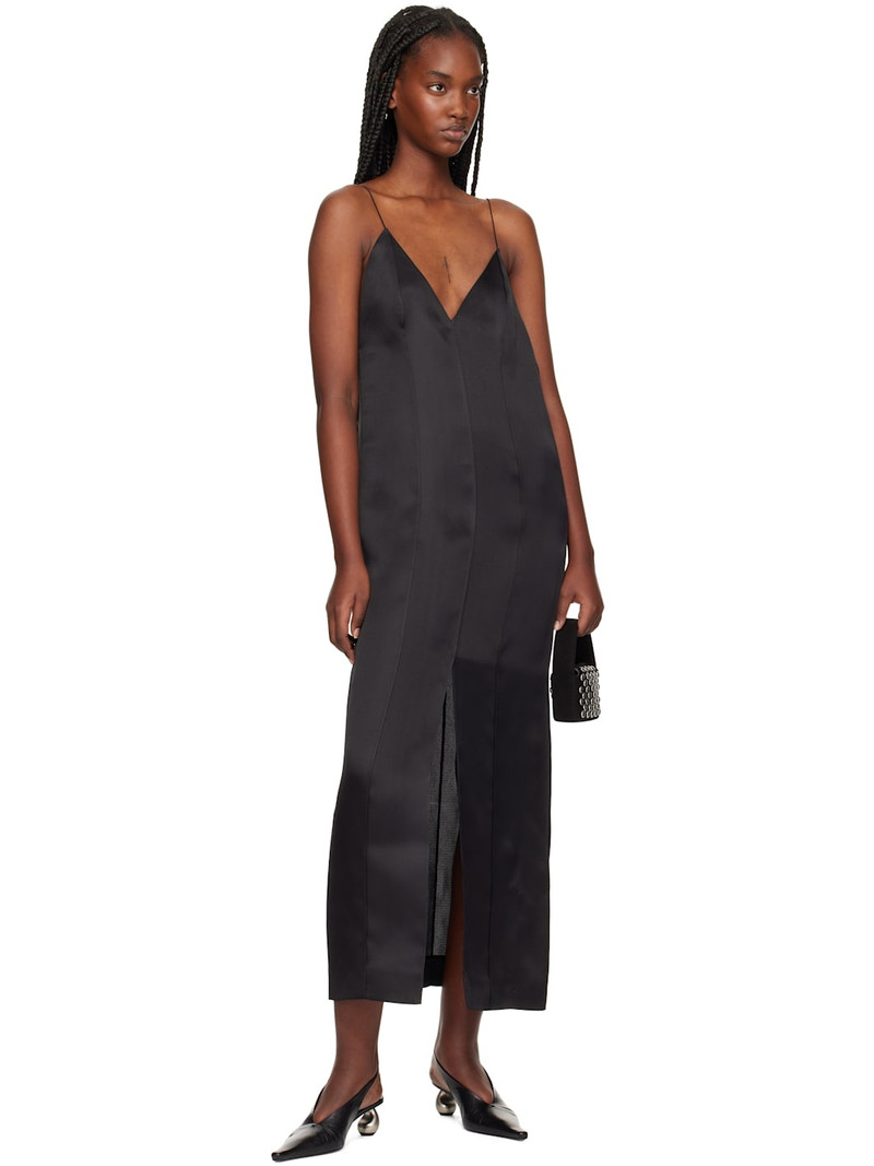 KHAITE Black Tully Maxi Dress outlook