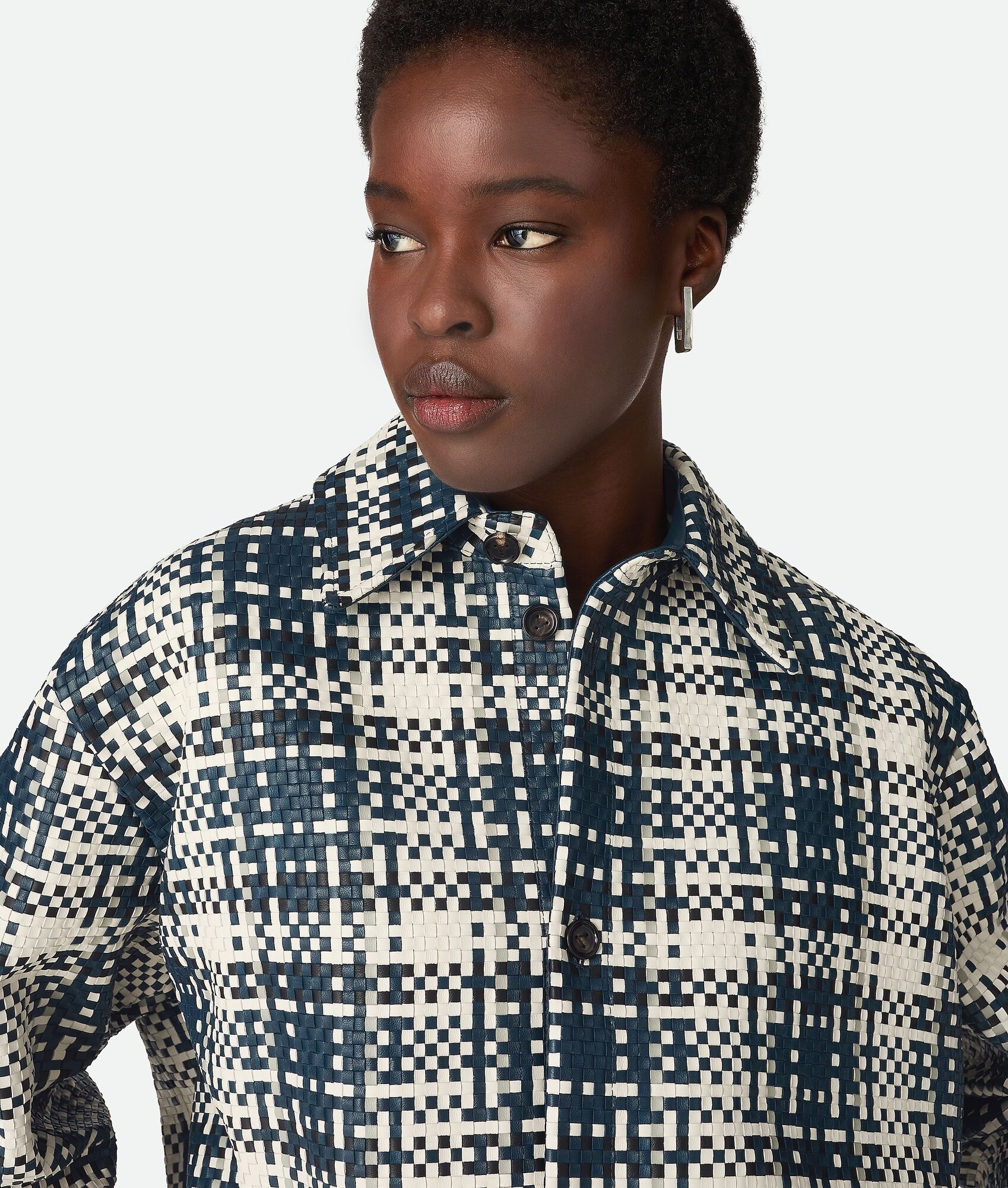 Mini Intreccio Leather Shirt - 4