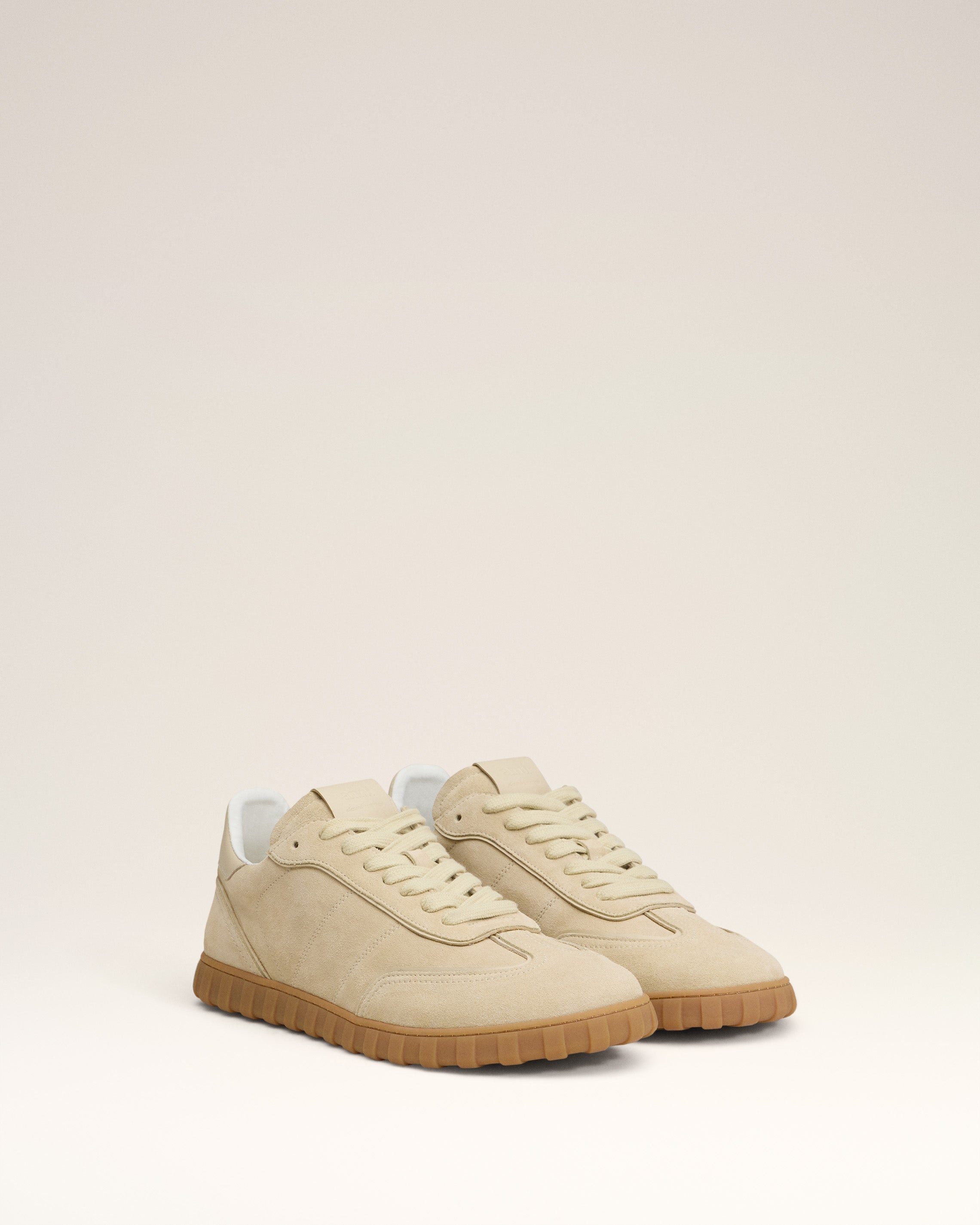 YELLOW LEATHER LOW TOP STEP SNEAKERS - 4