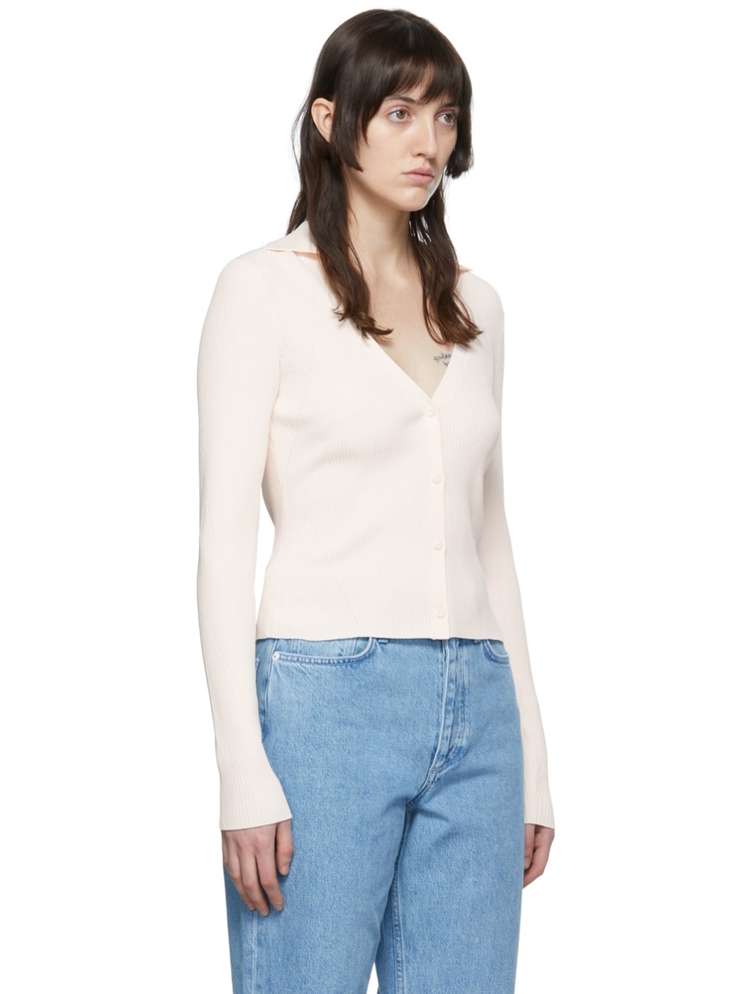 Off-White Viscose Cardigan - 2