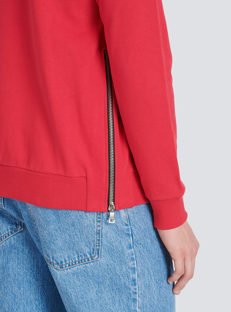 Eco-designed cotton sweatshirt with Balmain logo print 8