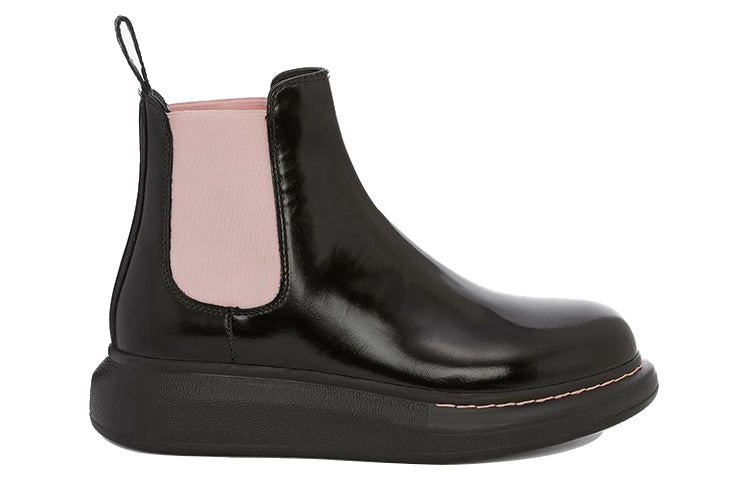 (WMNS) Alexander McQueen Hybrid Chelsea Boot 'Black Sugar Pink' 586398WHX521123 - 2