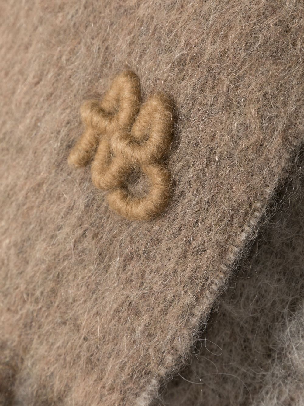 logo-embroidered scarf - 2