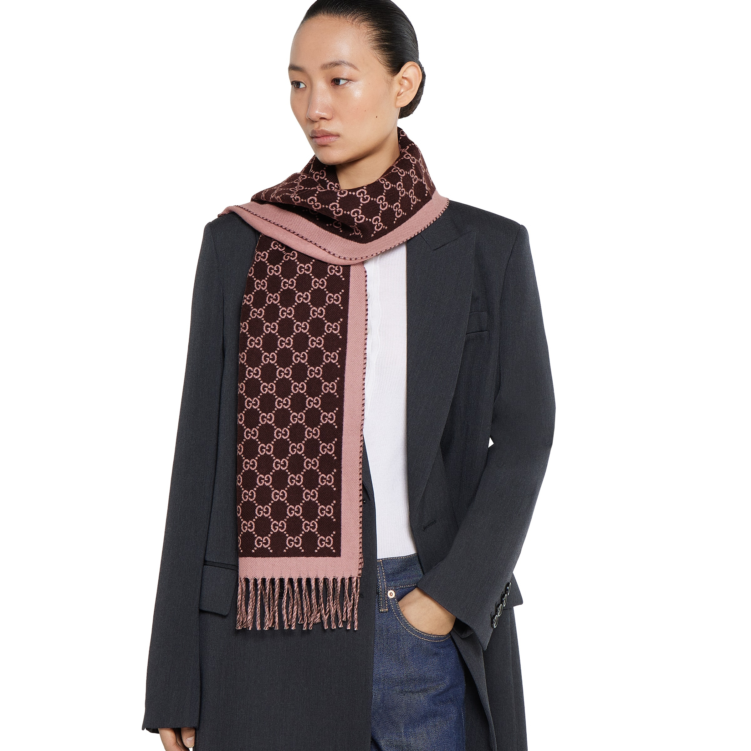 GG wool scarf - 3