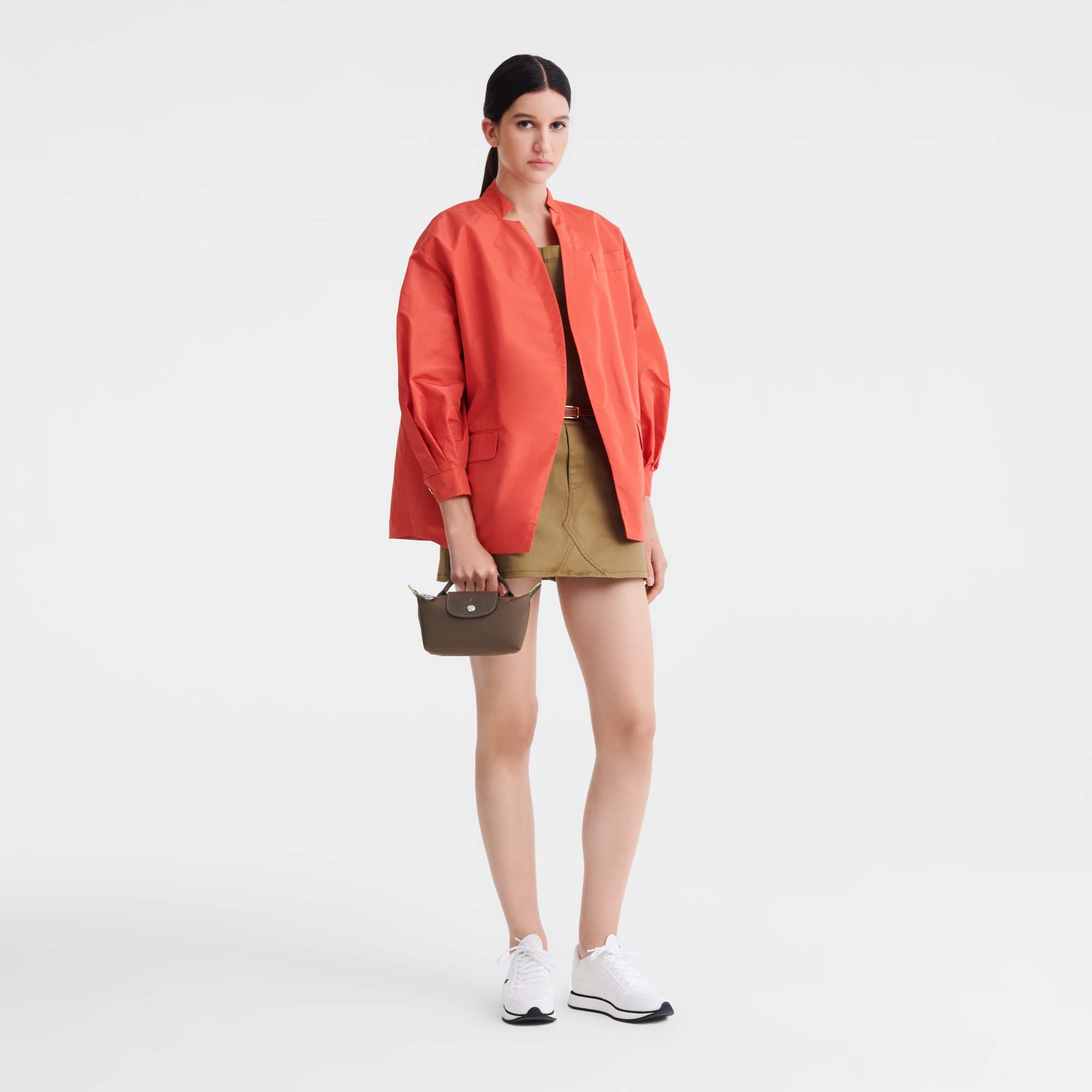 Le Pliage Green Pouch with handle Terra - Recycled canvas - 2