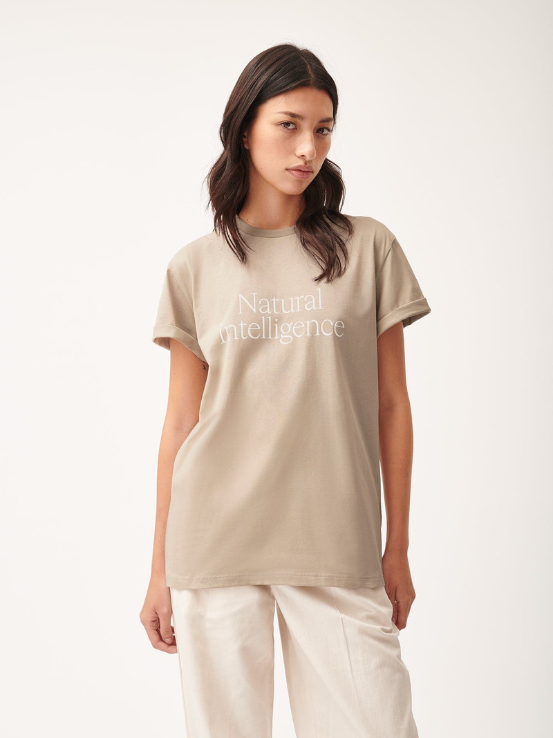 PANGAIA Womens 365 Natural Intelligence T-Shirt - Mirage Beige outlook