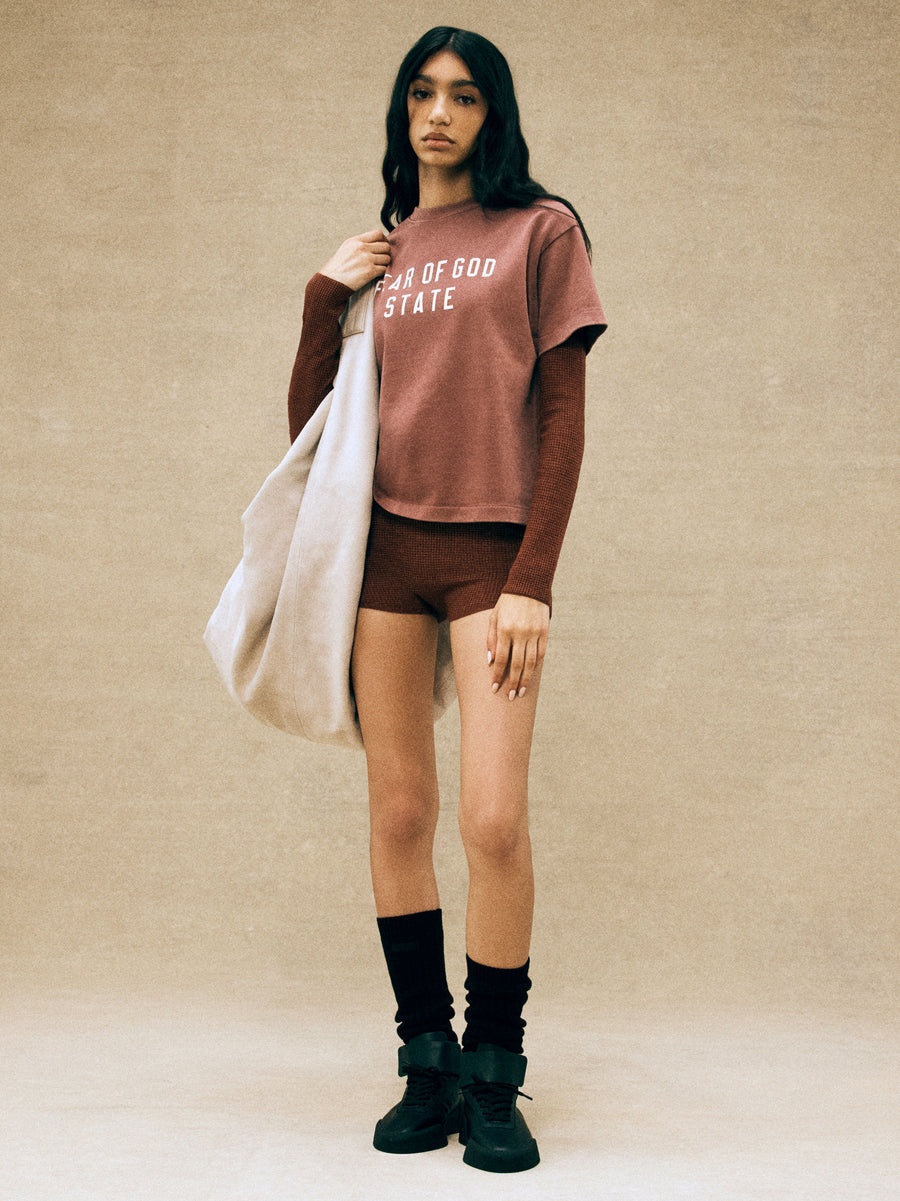 Womens Waffle Boy Short - 2