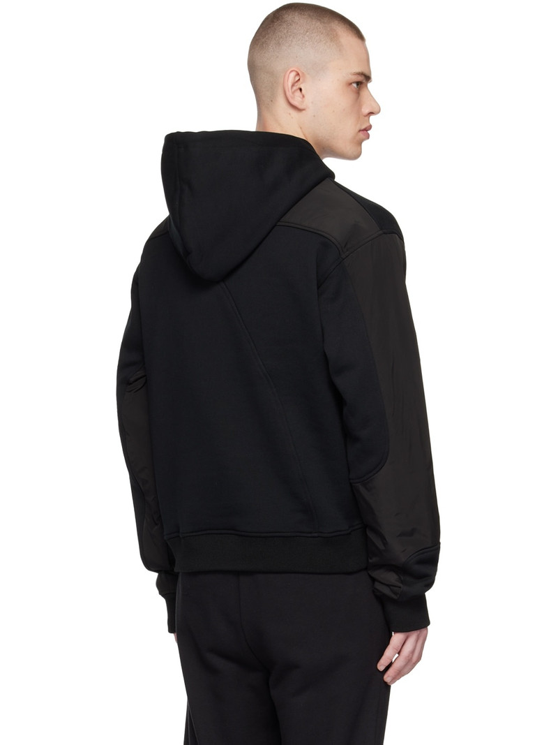 Black Paneled Hoodie 3