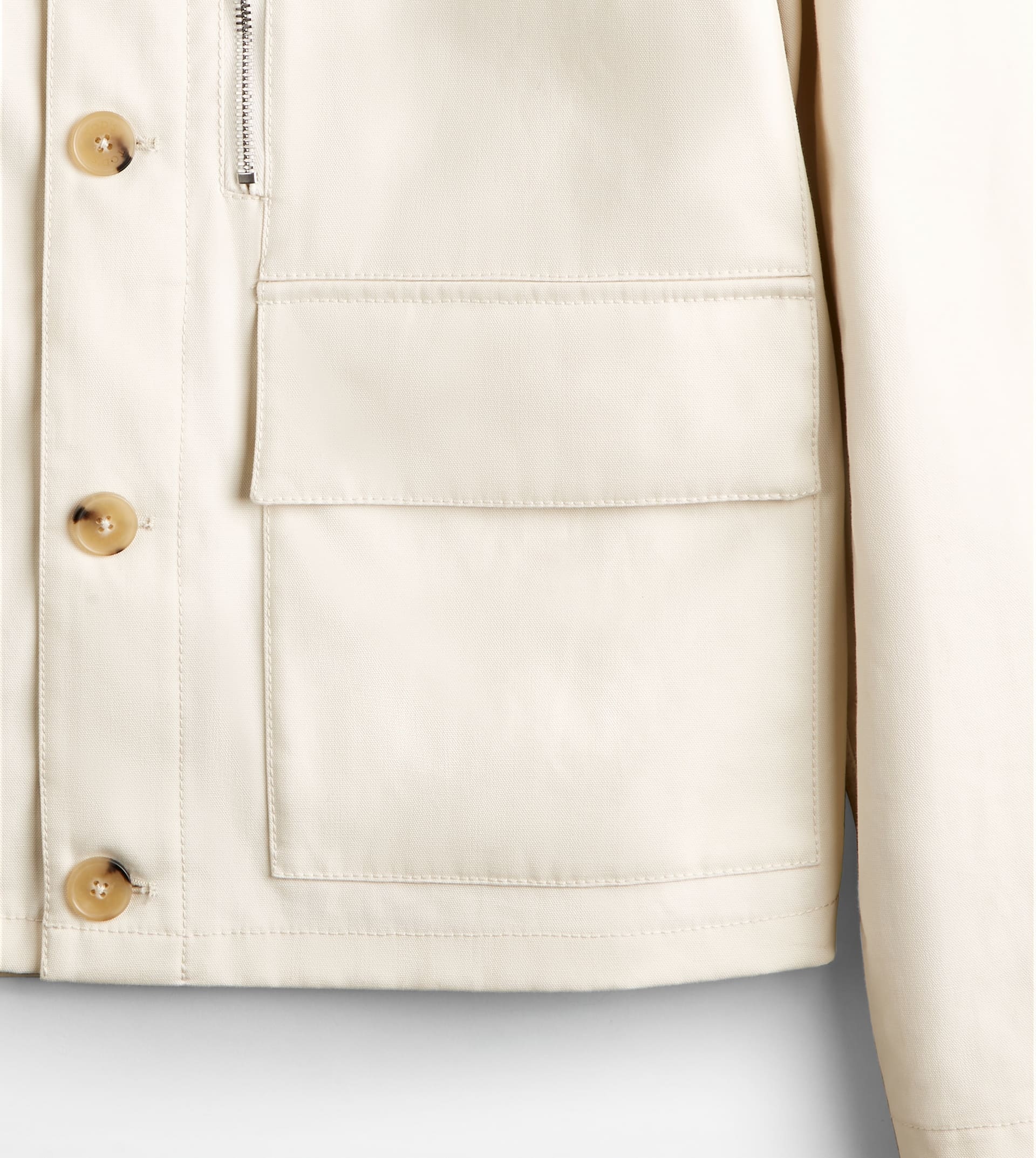 OVER JACKET IN COTTON - WHITE - 4
