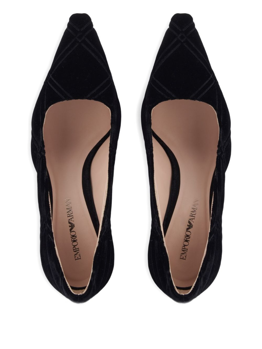 quilted pointed-toe pumps - 4