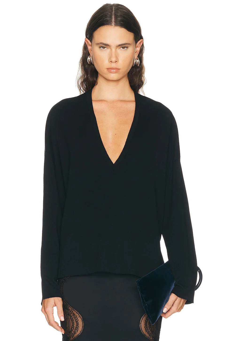 Fine Merino V-Neck Sweater - 1